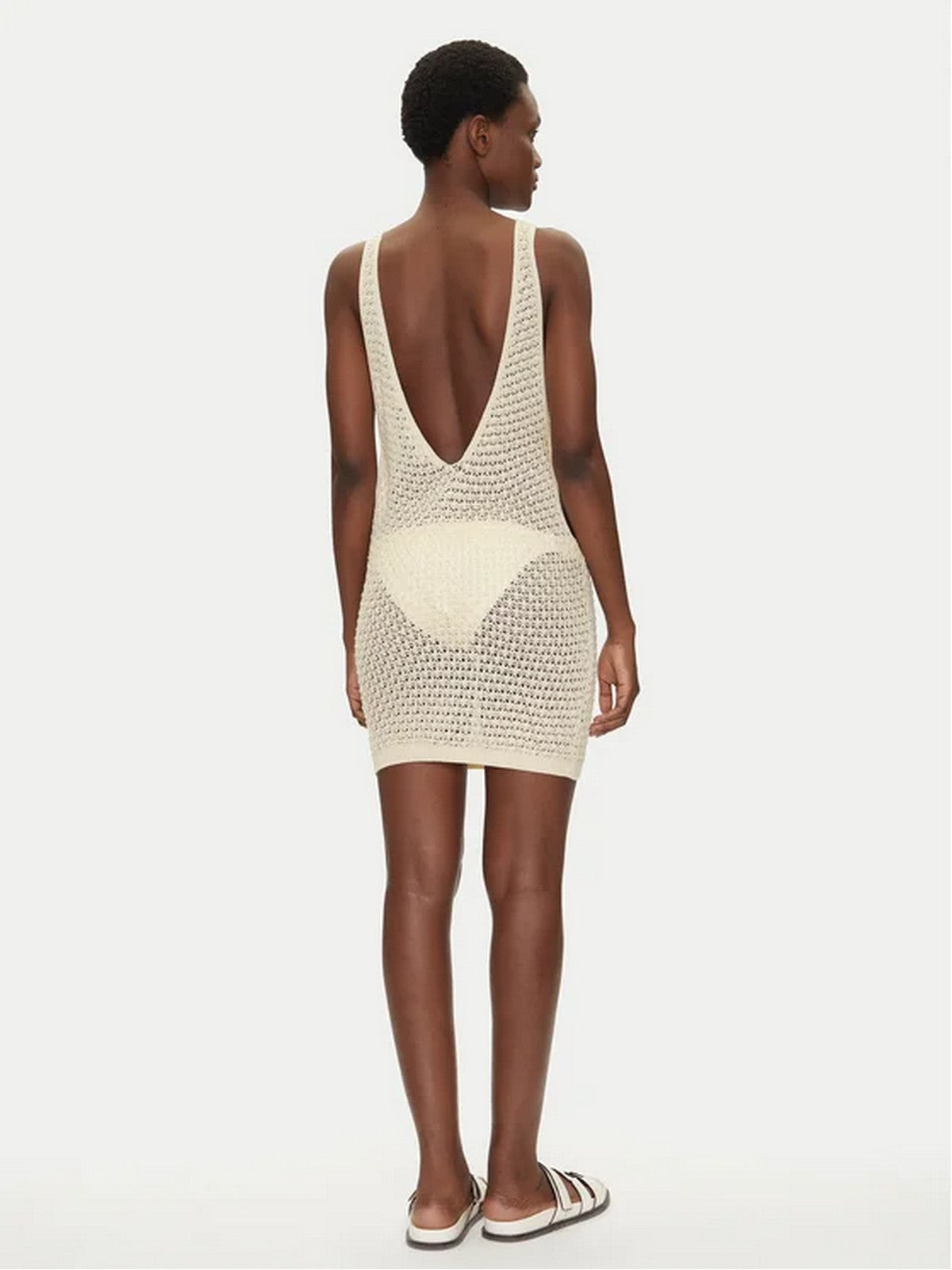 GUESS BEACHWEAR Copricostume Donna E5GK12 Z3N30 G047 PEARL WHITE gioboutiqueweb