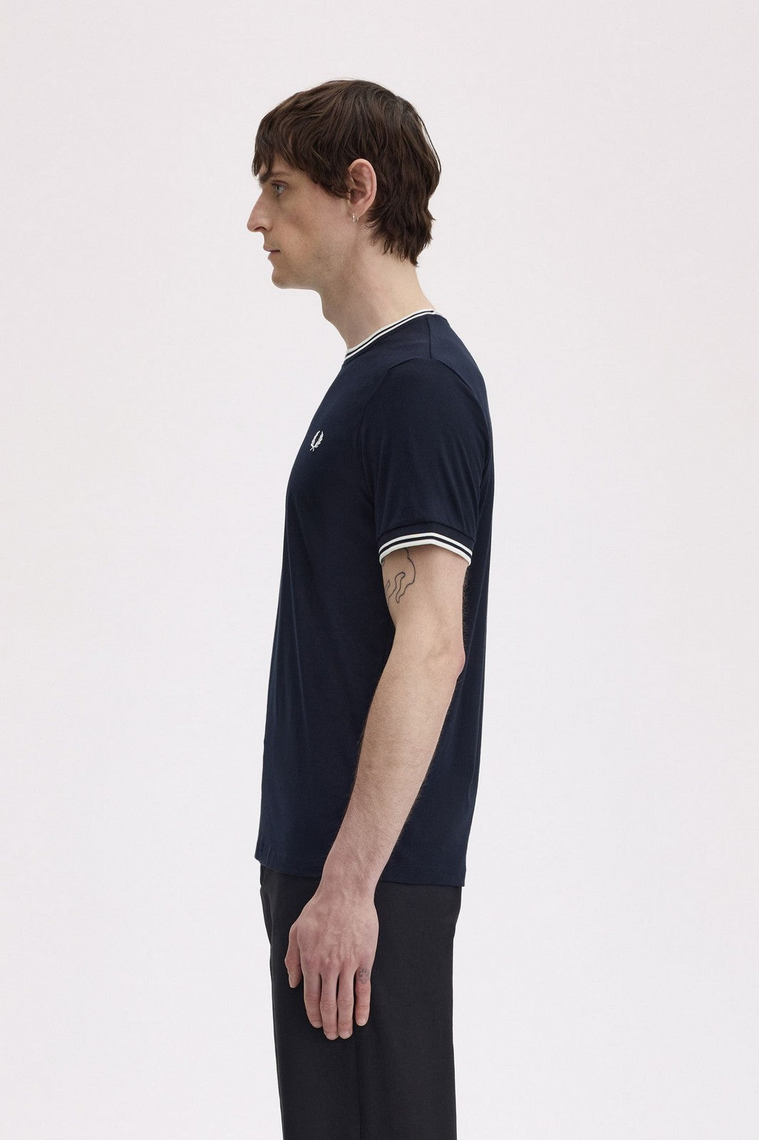 FRED PERRY T-shirt Uomo FP TWIN TIPPED T-SHIRT FP-M1588V-57 795 NAVY gioboutiqueweb
