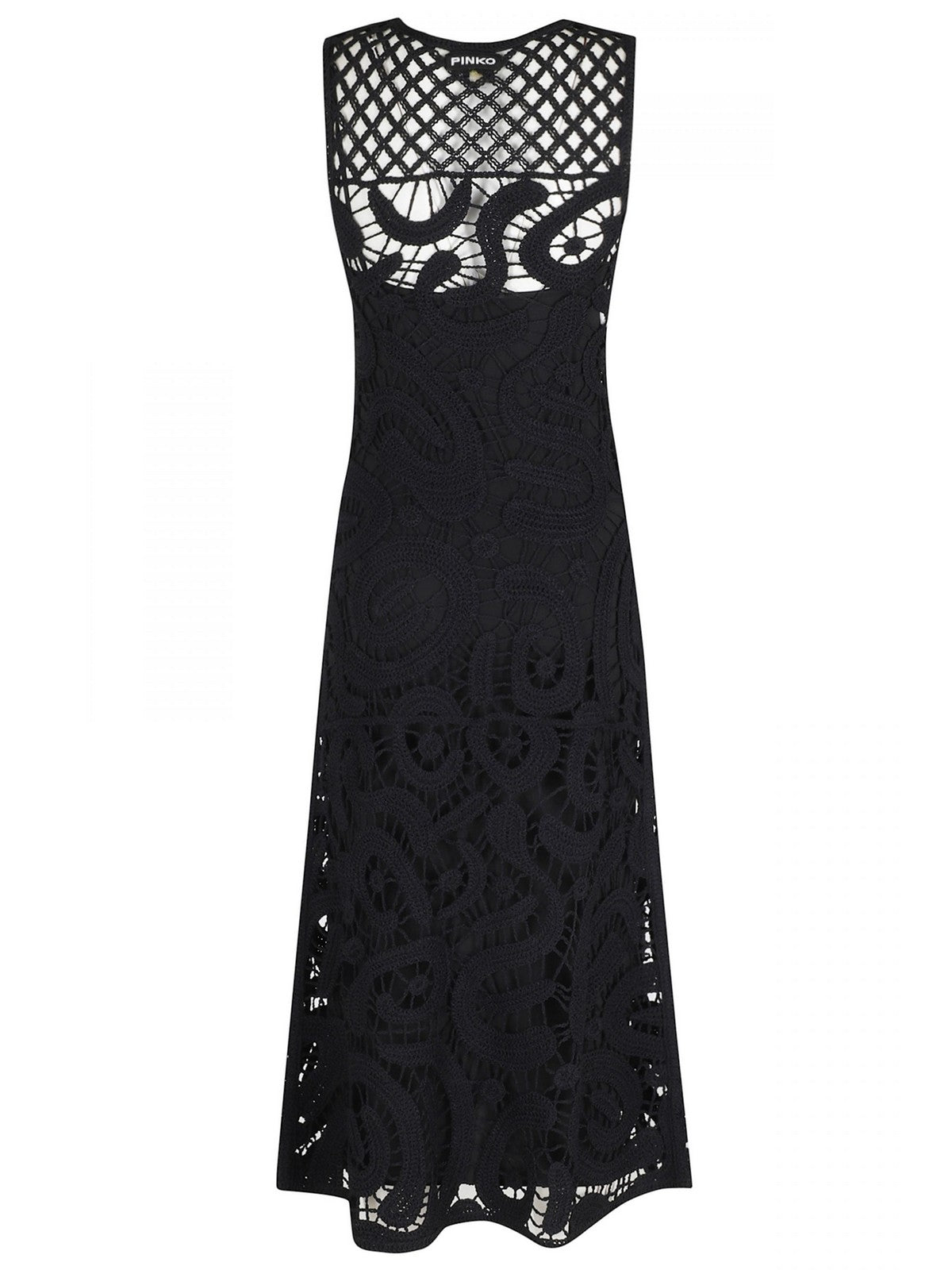 PINKO Abito Donna BUFERA ABITO CROCHET GEOMETRIC 106361-A354 Z99 NERO LIMOUSINE gioboutiqueweb