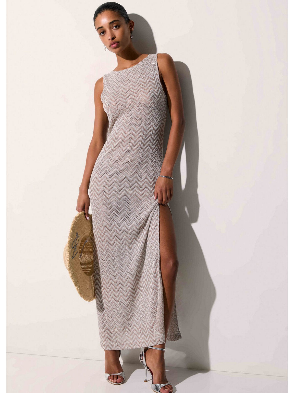 LIU JO BEACHWEAR Abito Donna VA6174J3878 C3945 Meerkat/silver lux gioboutiqueweb