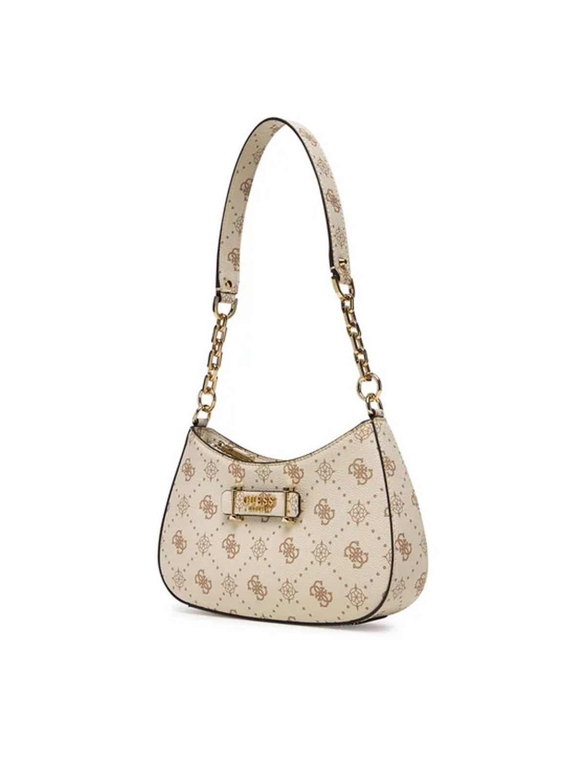 GUESS Borsa Donna CARRIE LOGO TOP ZIP SHLDR BAG HWGP98 98180 VNO VANILLA LOGO gioboutiqueweb
