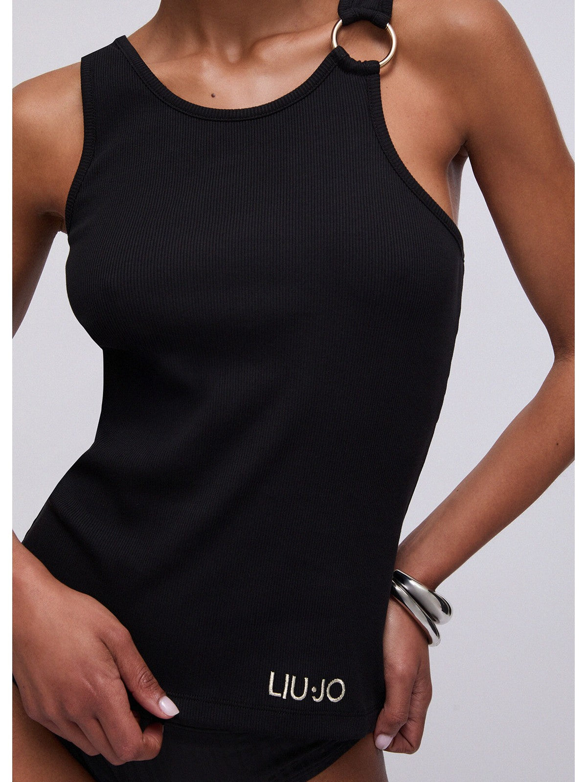 LIU JO BEACHWEAR Top Donna VA6122J4822 22222 Nero gioboutiqueweb