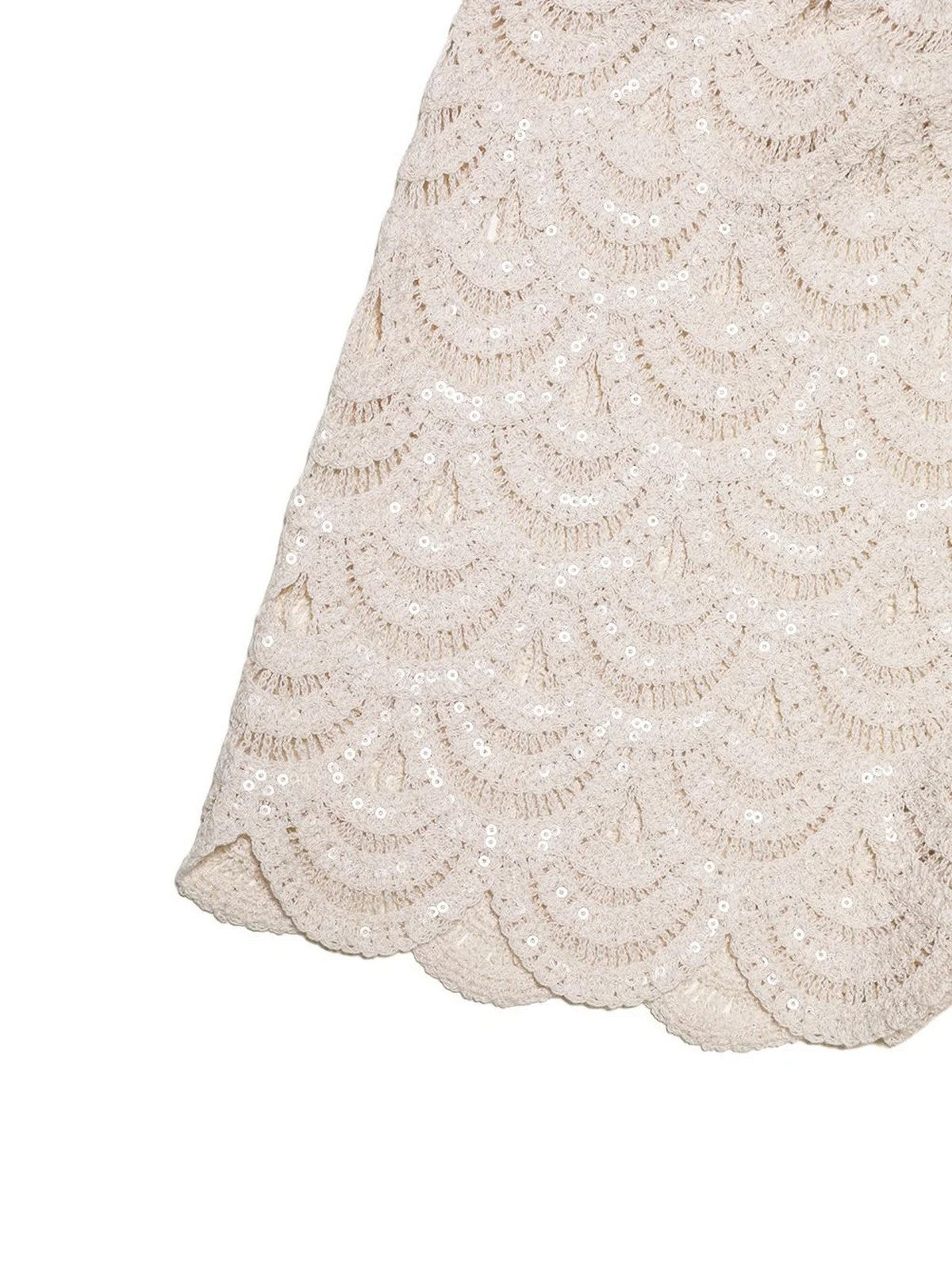 MC2 SAINT BARTH Pantaloncino Donna MEAVE 01719L CROCHET SHELL PAILLETTES 10 gioboutiqueweb