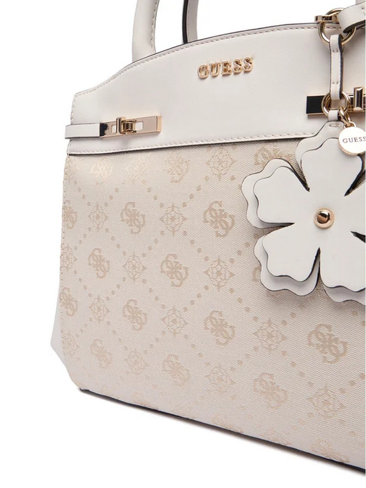 GUESS Borsa Donna MELINDA LOGO TRI COMP SATCHEL HWJP99 02060 OFL OFF WHITE LOGO gioboutiqueweb