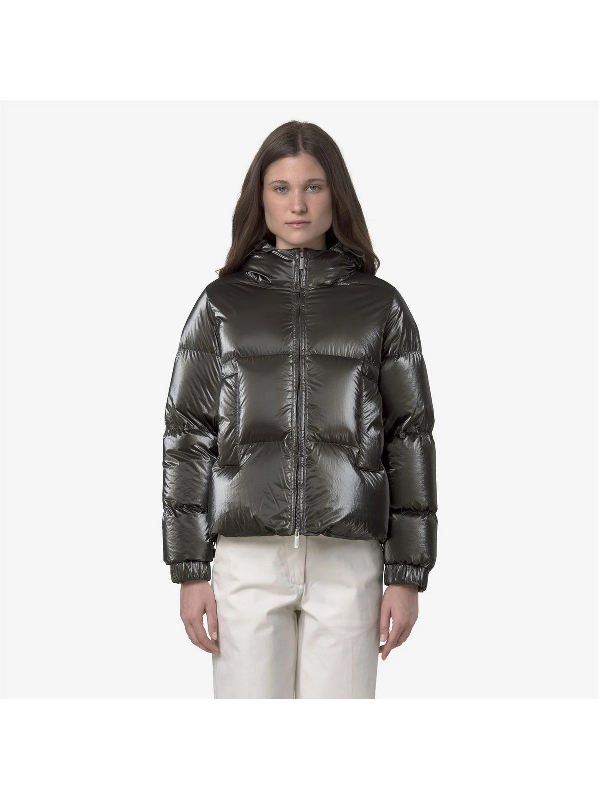 K-WAY Giubbino Donna LETHILLE THERMO PEARLY K7136MW B38 BLACK OLIVE COMBO