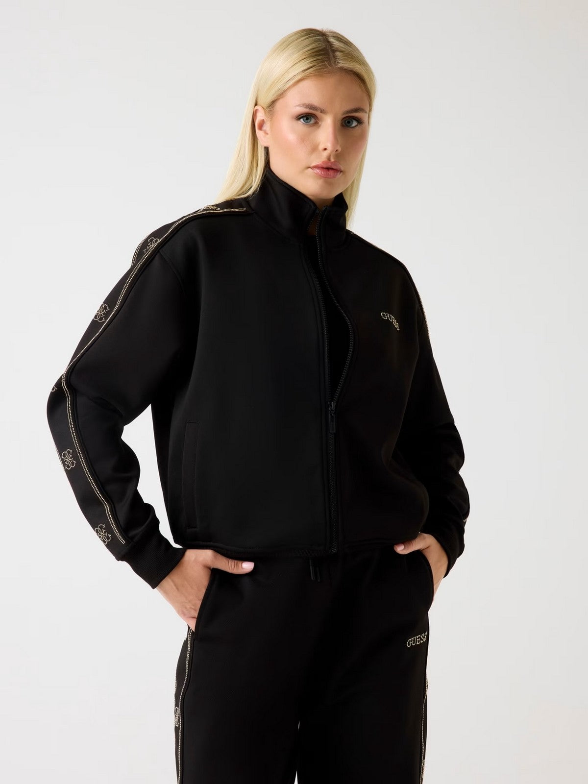 GUESS SPORT Felpa Donna V5BQ15 KCX22 JBLK Jet Black A996