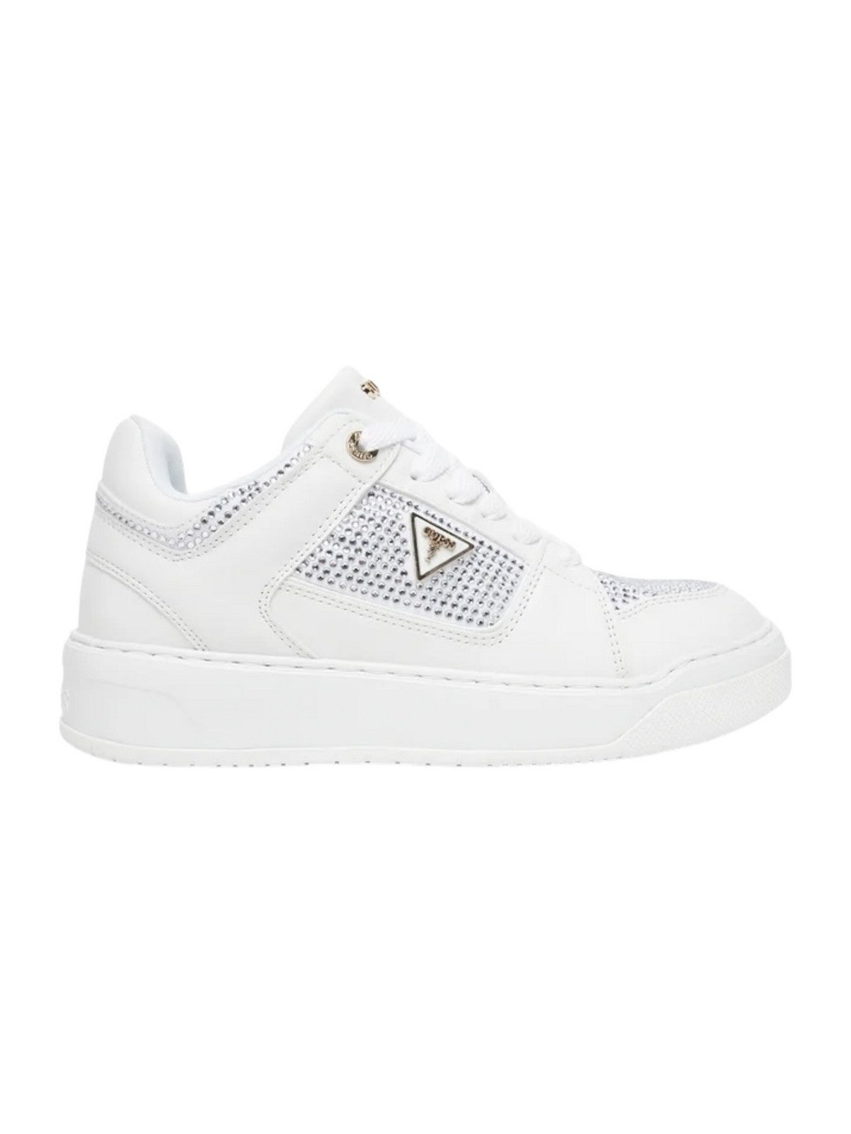GUESS Sneaker Donna DELOVE2 FLTDL2 LEA12 WHITE WHITE gioboutiqueweb