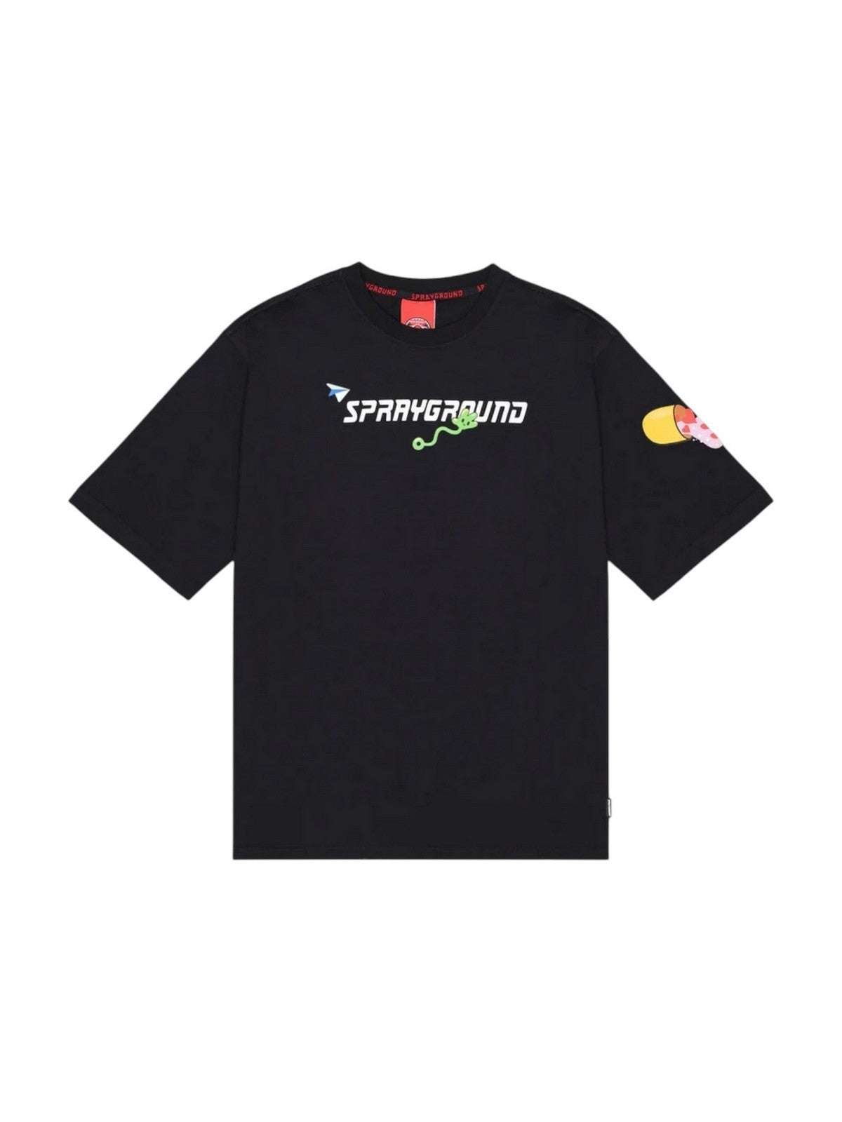 SPRAYGROUND T-shirt Uomo WTF SKULL VOER T-SHIRT SP861BLK BLACK gioboutiqueweb
