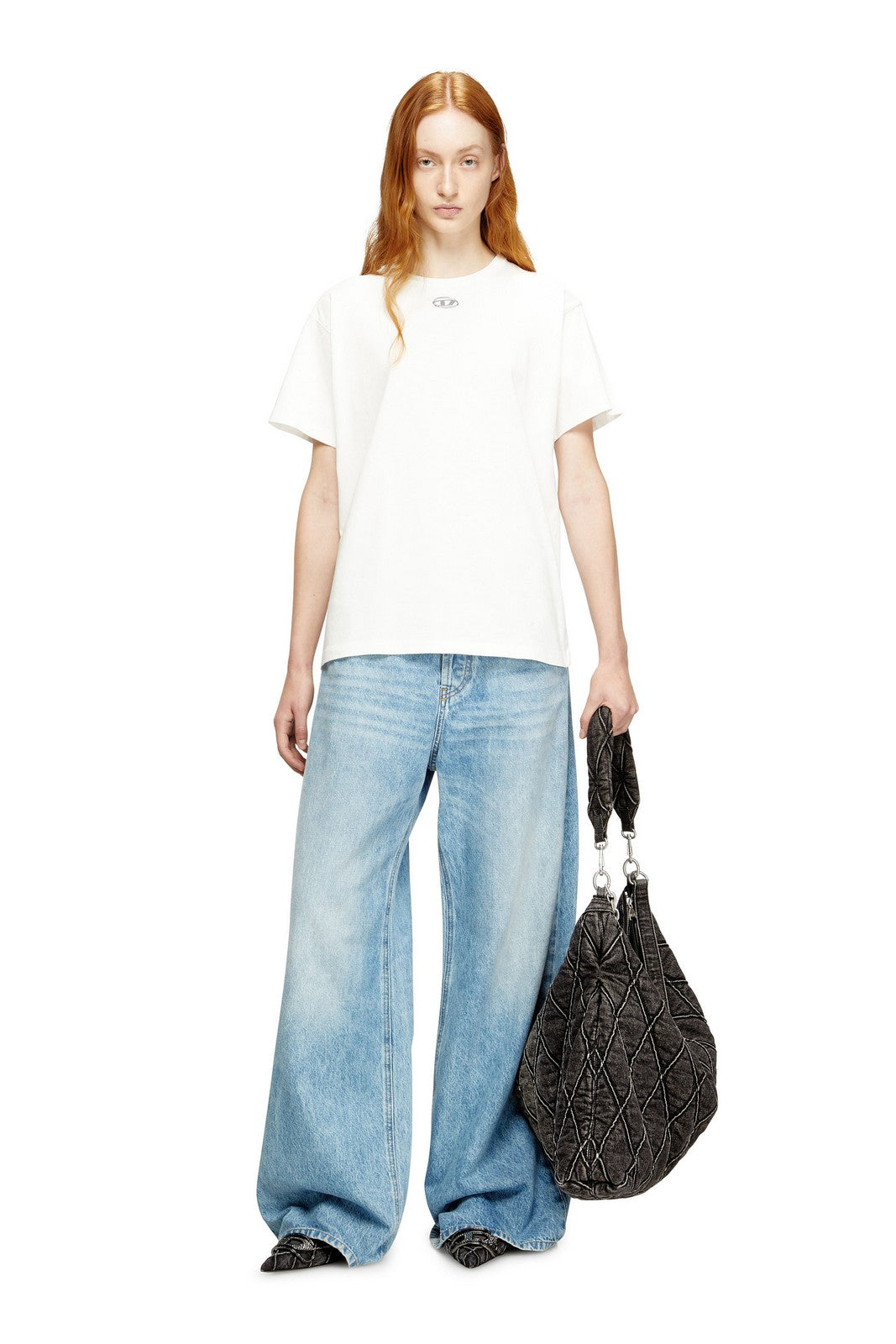 T-shirt damski DIESEL T-NORMY-OD-S1 T-SHIRT A20399 0JMBB 141 104 - OFF/WHITE