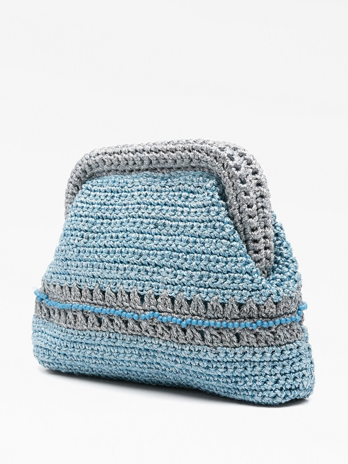 MC2 SAINT BARTH Borsa Donna CROCHET POUCH N 09556L LUREX 3133 EMB