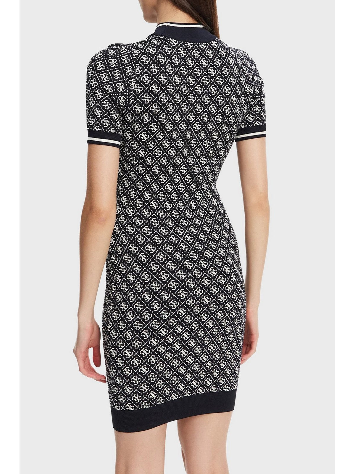 GUESS Abito Donna SS LISE 4G LOGO SWTR DRESS W3YK39 Z37K0 FBCF SMART BLUE AND CREAM gioboutiqueweb