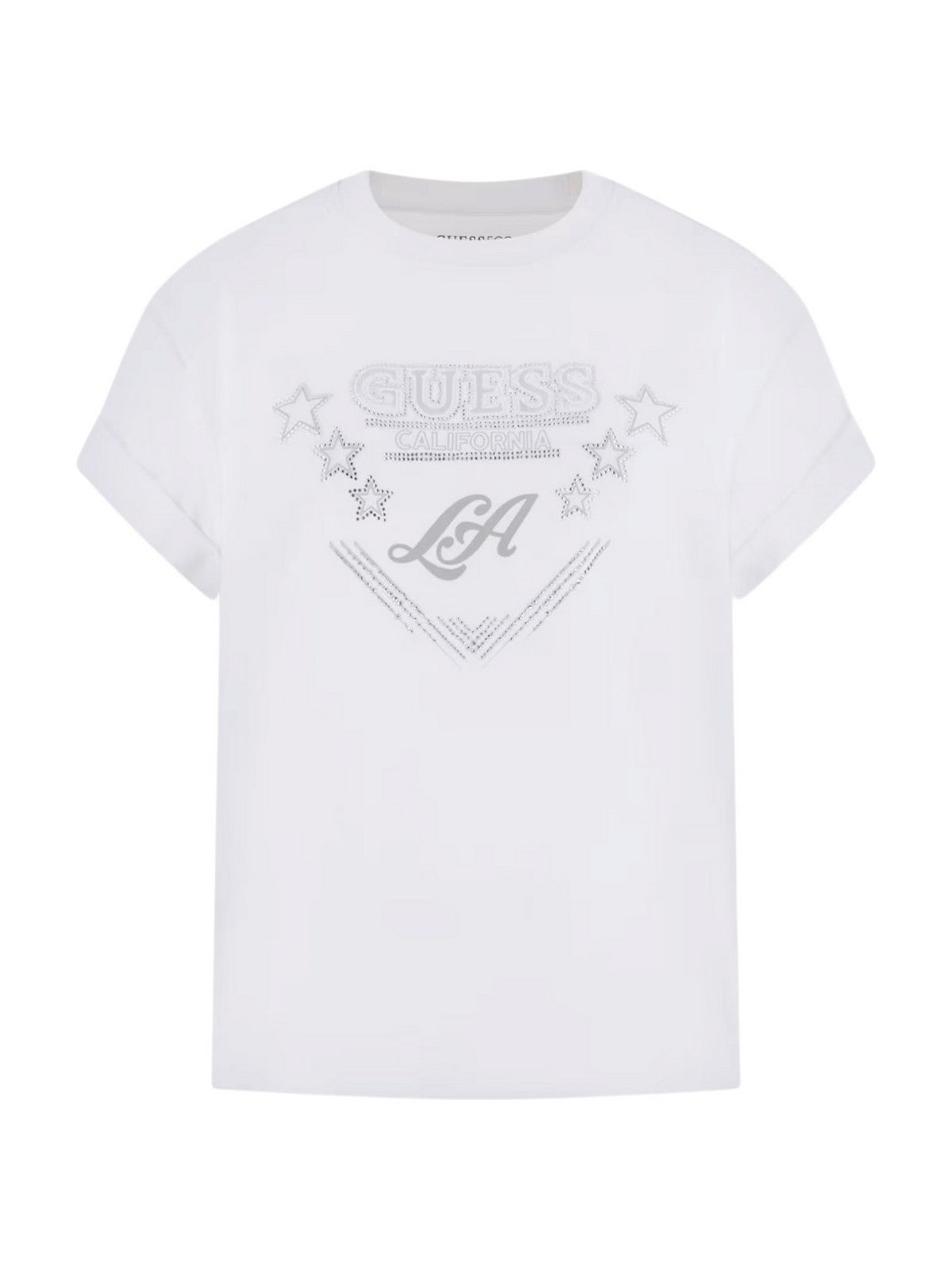 GUESS T-shirt Donna SS CN LA STARS TEE W6RI30 I3Z14 G011 PURE WHITE gioboutiqueweb