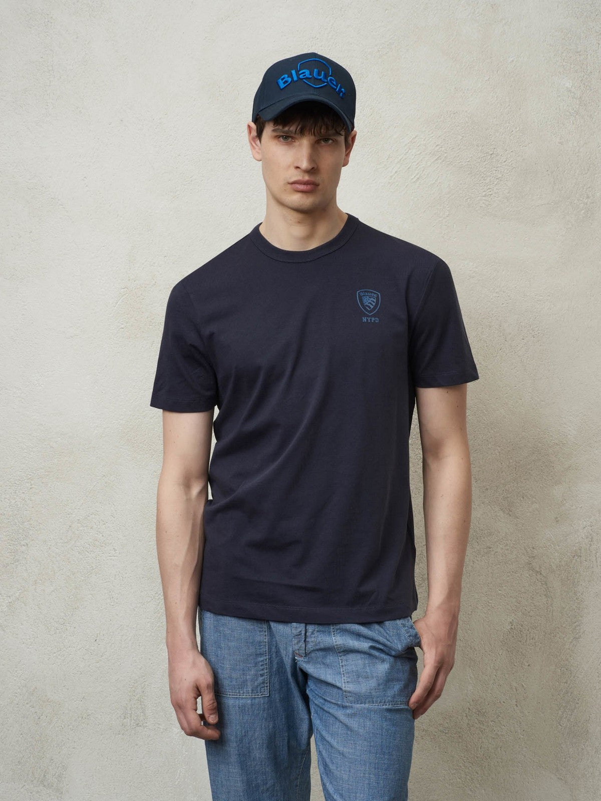 Blauer T-Shirt und Männerstange 24Sbluh02143 004547 888 Blau