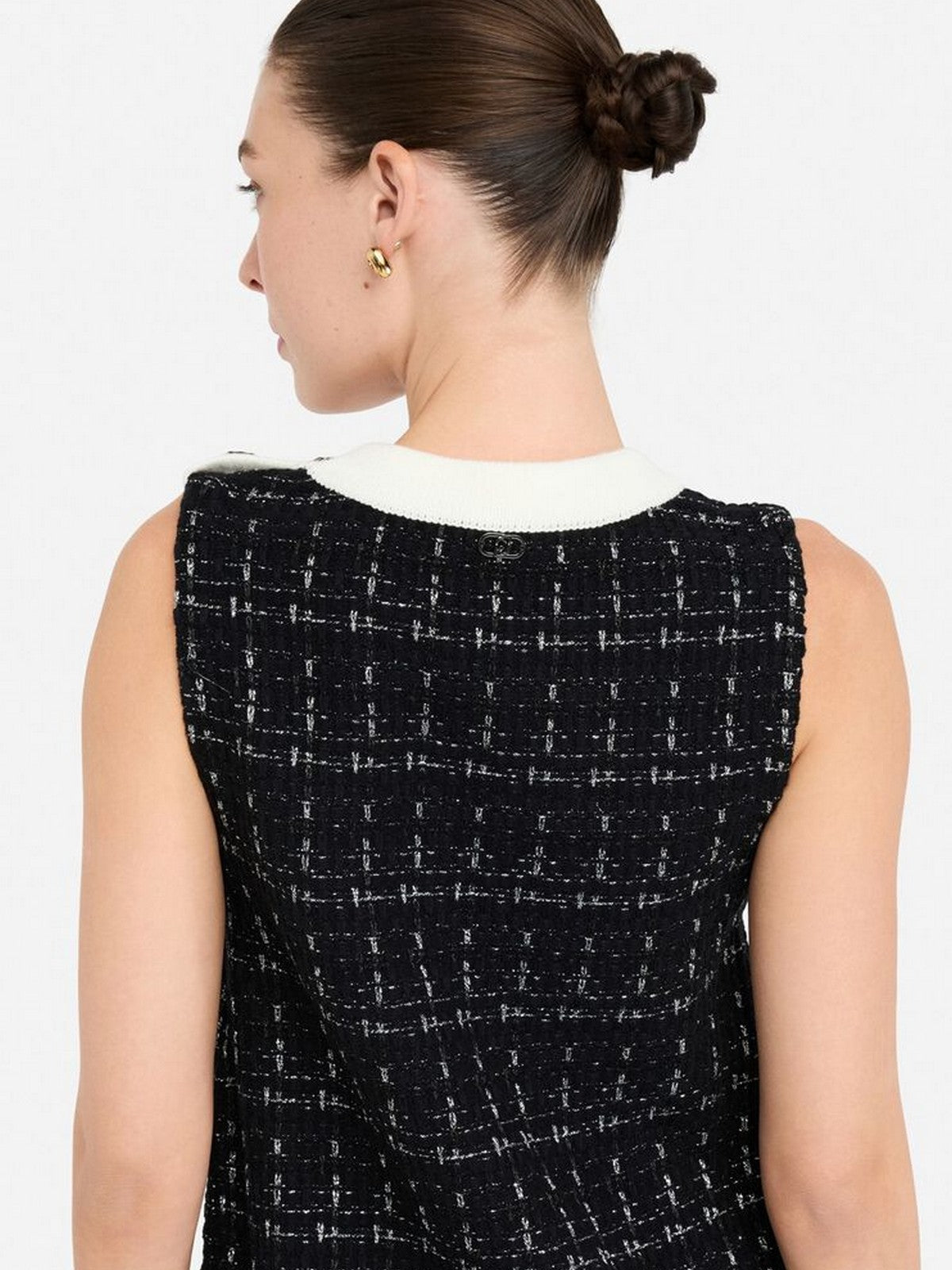 LIU JO WHITE Abito Donna MF5057MA25R P9017 Black metal fantasy