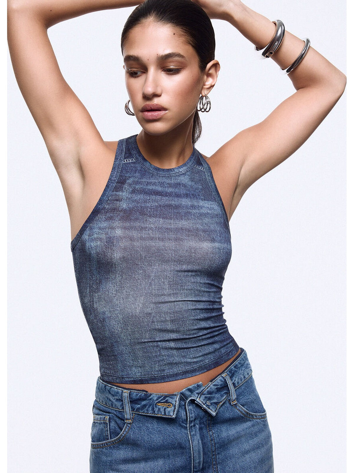 LIU JO feat. ELODIE Top Donna UA6505J1624 L9680 Special denim gioboutiqueweb