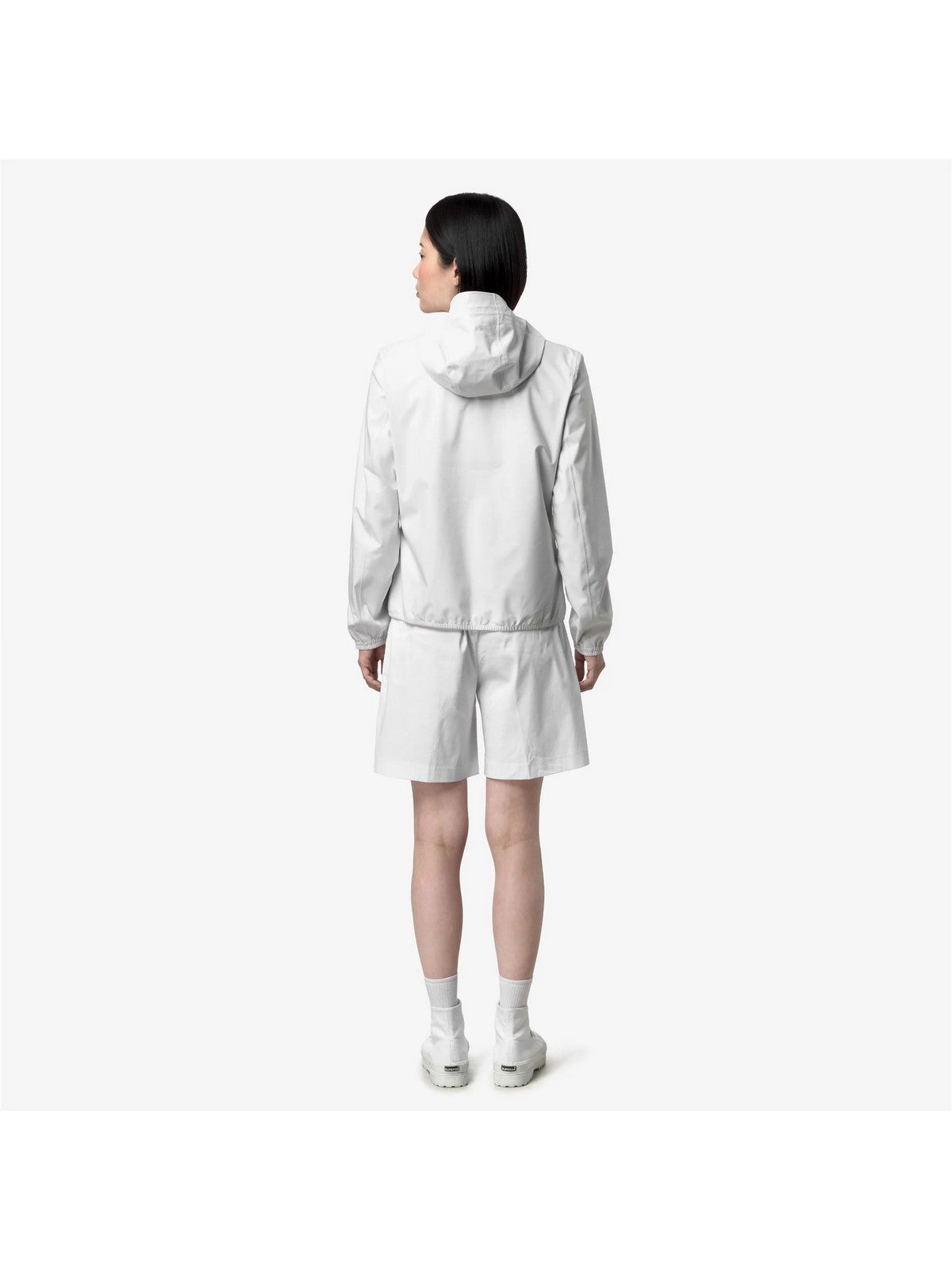 K-WAY Giubbino Donna LIL 2.0 STRETCH DOT K21346W 001 WHITE gioboutiqueweb