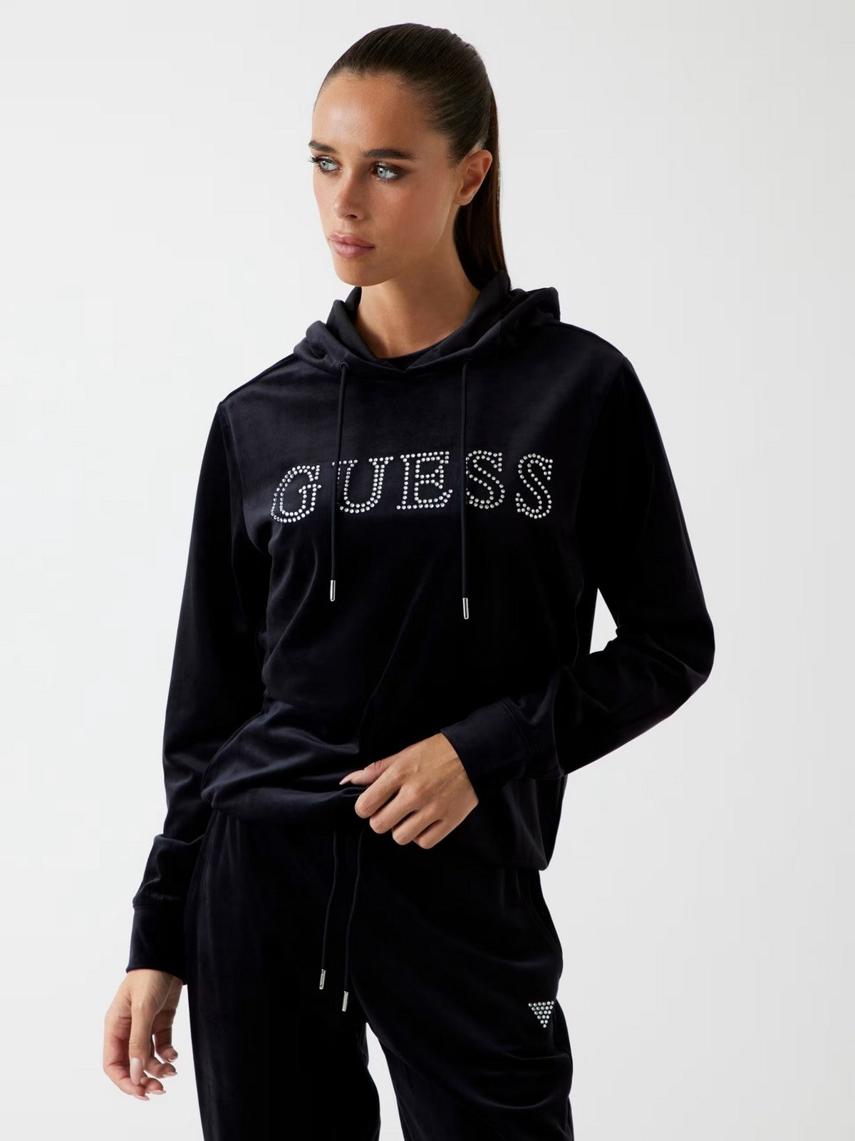 GUESS SPORT Felpa Donna V4RQ25 K0232 JBLK Jet Black A996