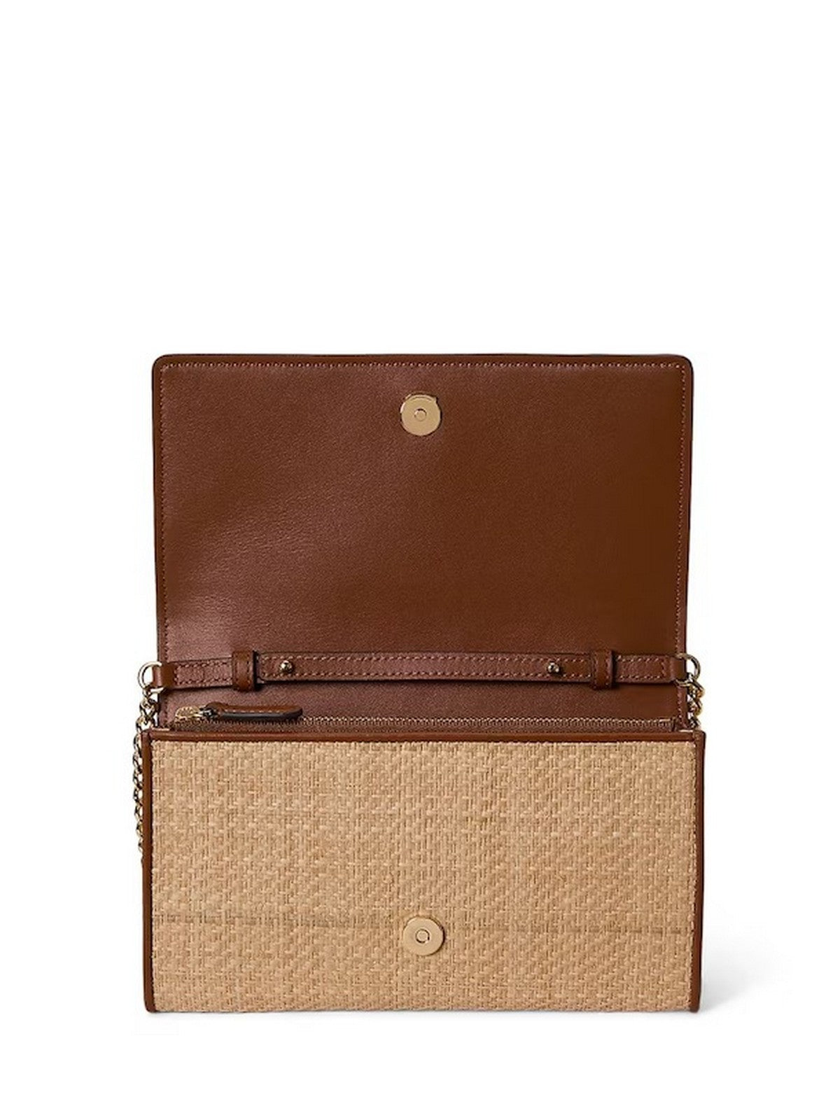 LAUREN RALPH LAUREN Portafoglio Donna ADAIR II-WALLET ON A CHAIN-LARGE 432P10517 001 NATURAL/LAUREN TAN gioboutiqueweb