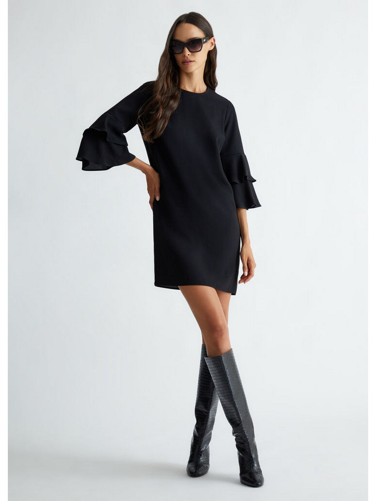 LIU JO WHITE Abito Donna WF4567T0347 22222 Nero gioboutiqueweb