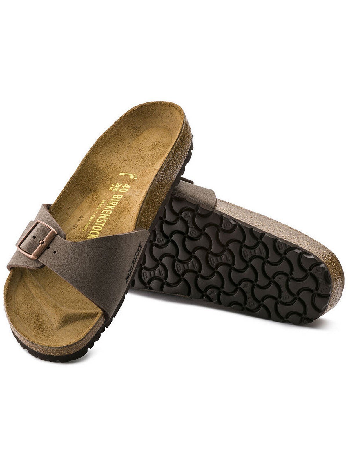 BIRKENSTOCK Sandalo Unisex adulto Madrid mocca, Birkibuc 040093 MOCCA gioboutiqueweb