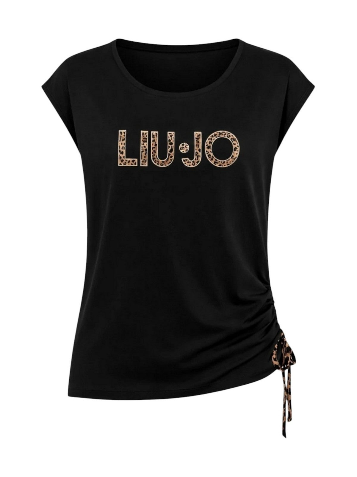 LIU JO BEACHWEAR T-shirt Donna VA6047JS360 Y9908 Nero/animalier