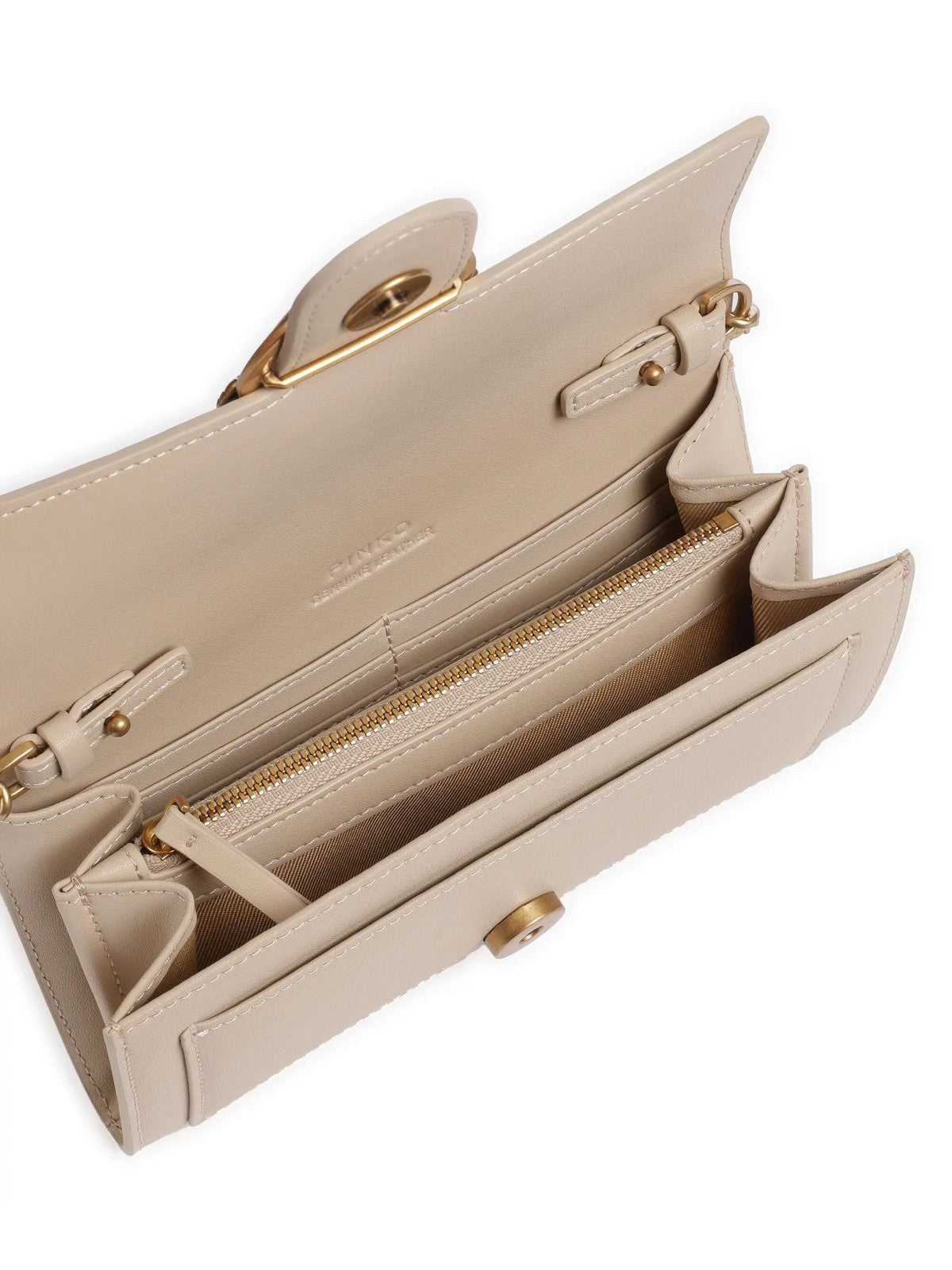 PINKO Borsa Donna Love One Wallet C Vitello Seta 100062-A0F1 C50Q Beige gioboutiqueweb