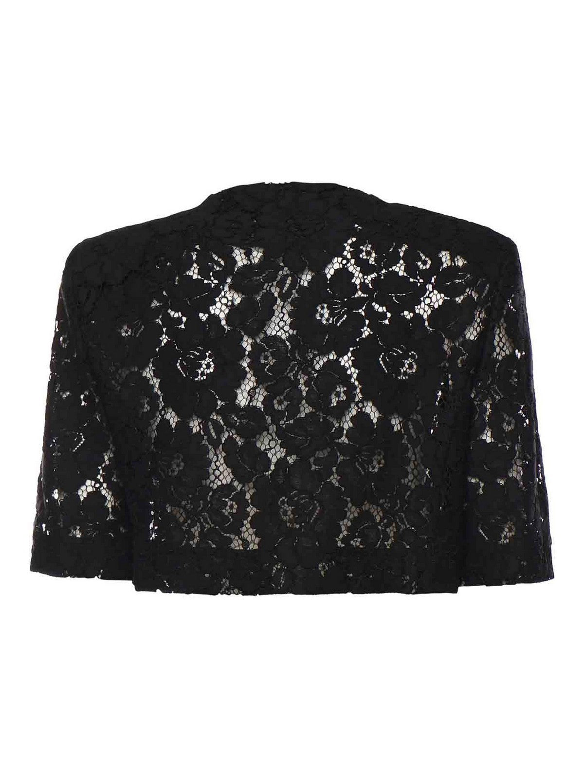 PINKO Giacca Donna PLATANO SPENCER PIZZO REBRODE 106552-A330 Z99 NERO LIMOUSINE gioboutiqueweb