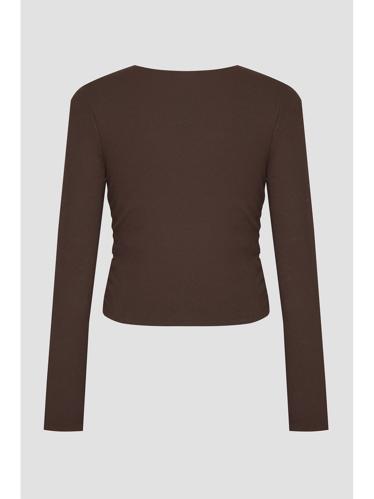 GUESS SPORT Maglia Donna NAT RIB LS TOP V6RP08 KD932 A10K COFFEE ROAST