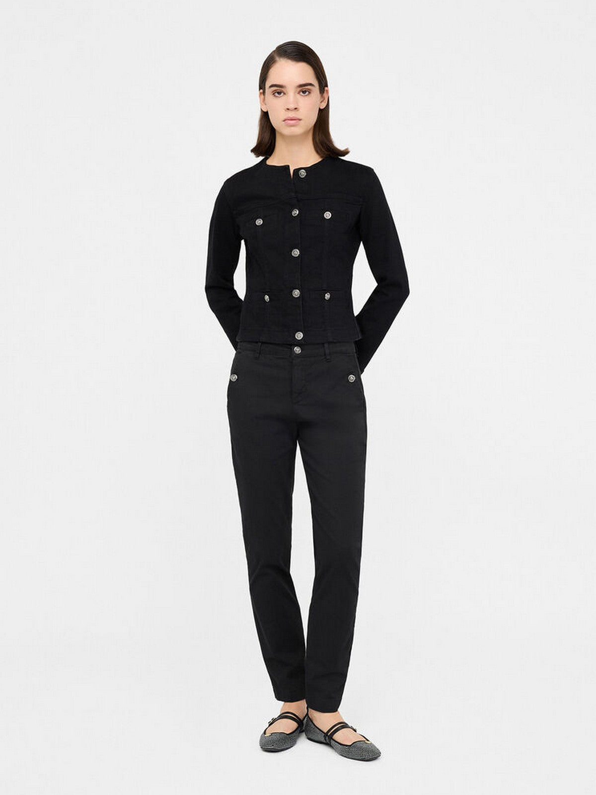 LIU JO BLUE DENIM Giubbino Donna UF5154D0275 87411 Den.Black glamorous