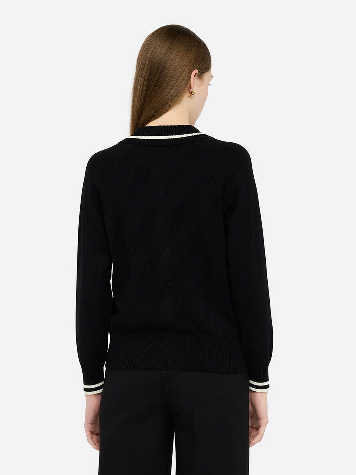 LIU JO SPORT Cardigan Donna TF5032MS63L 03N66 Nero/bianco latte