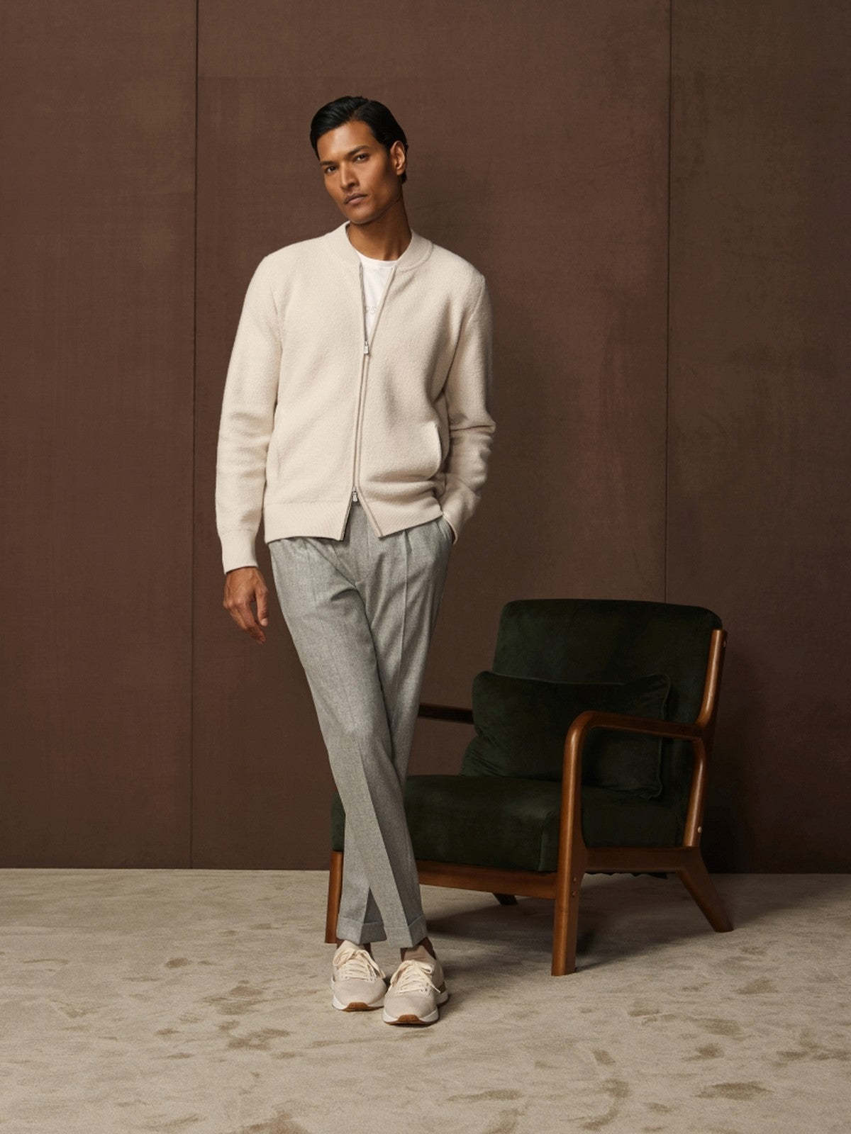 GRAN SASSO Cardigan Uomo 57139/19658 113 Avorio