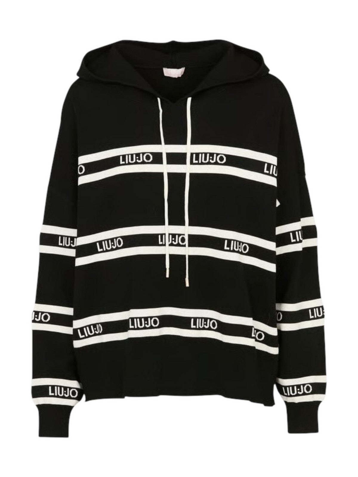LIU JO SPORT Felpa Donna TF5216MS63L 03N66 Nero/bianco latte