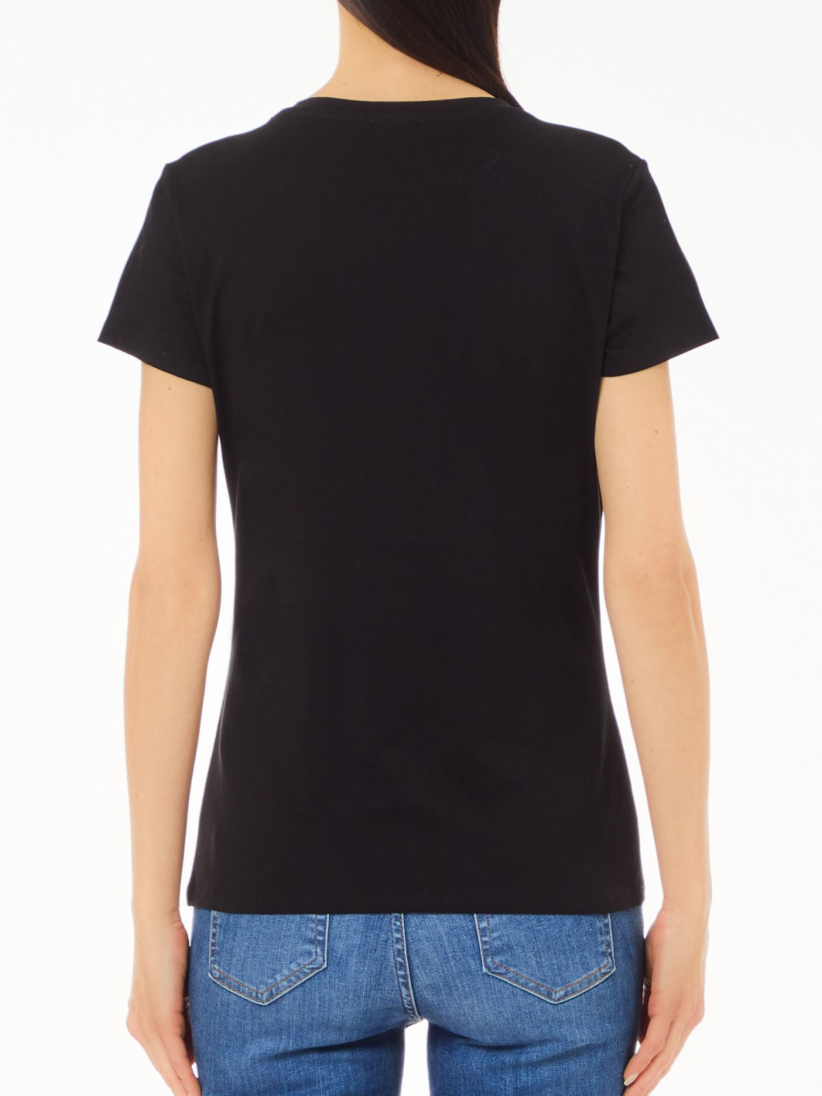 LIU JO WHITE T-shirt Donna WF4108J5904 N9888 Nero gioboutiqueweb