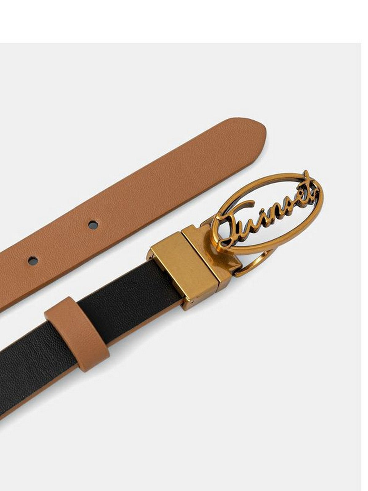 TWINSET Cintura Donna SNAP ACTION BUCKLE' BELT 252TA403A 12678 BIC.LAND/NERO