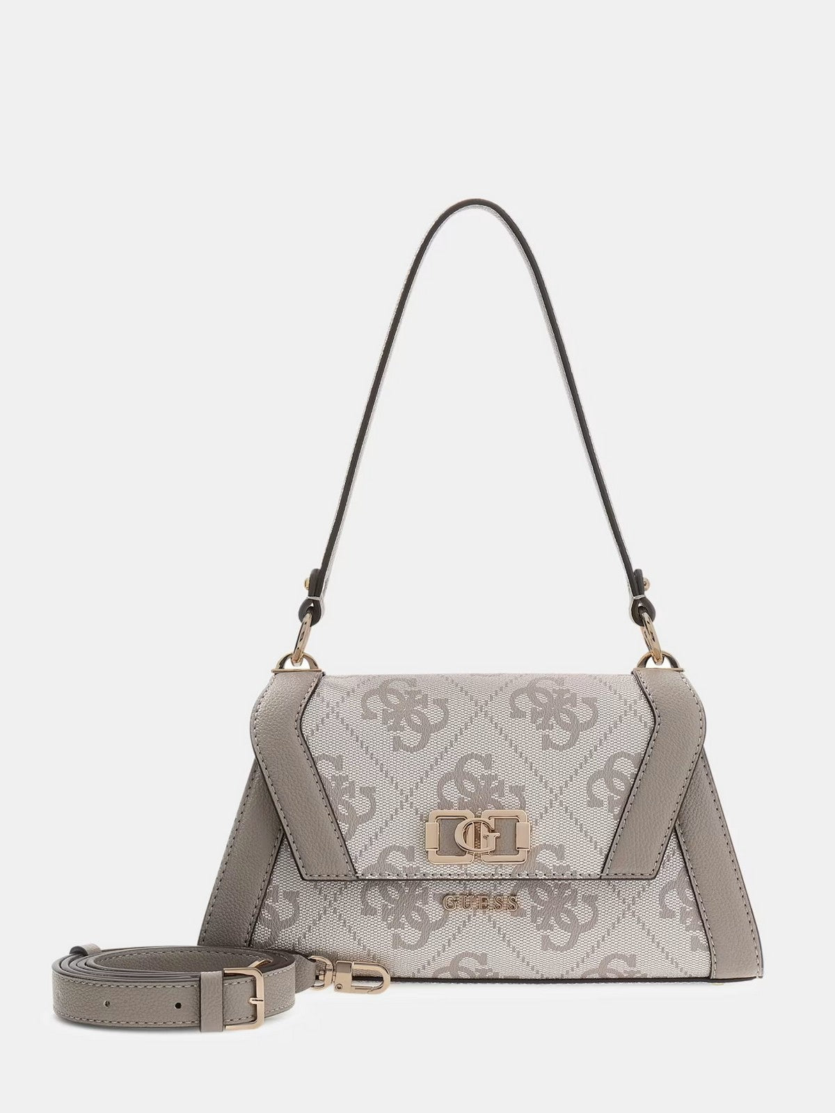 GUESS Borsa Donna KARNILLA LOGO FLAP SHLDR BAG HWOS99 01190 DKO DARK TAUPE LOGO gioboutiqueweb
