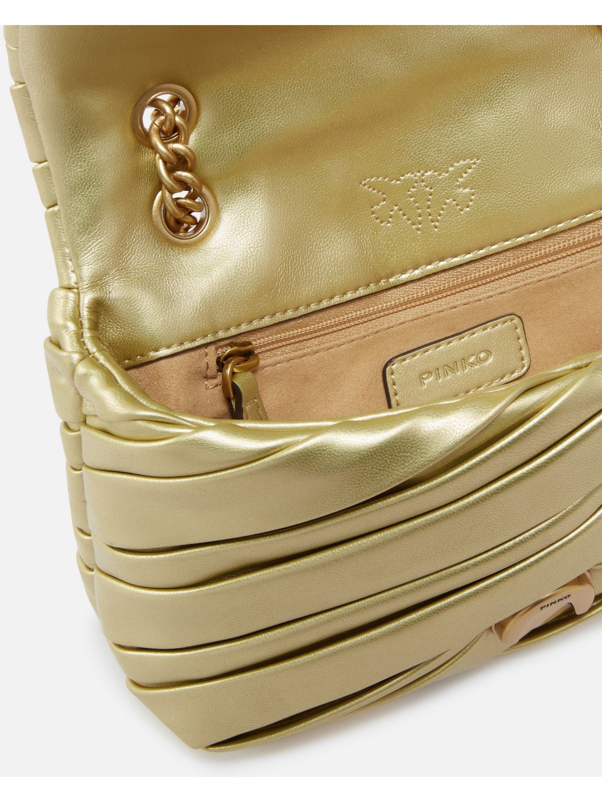 Pinko Women's Bag Love Puff Baby Cl Metal Recycl 100040-A1yn ZZlq Gold