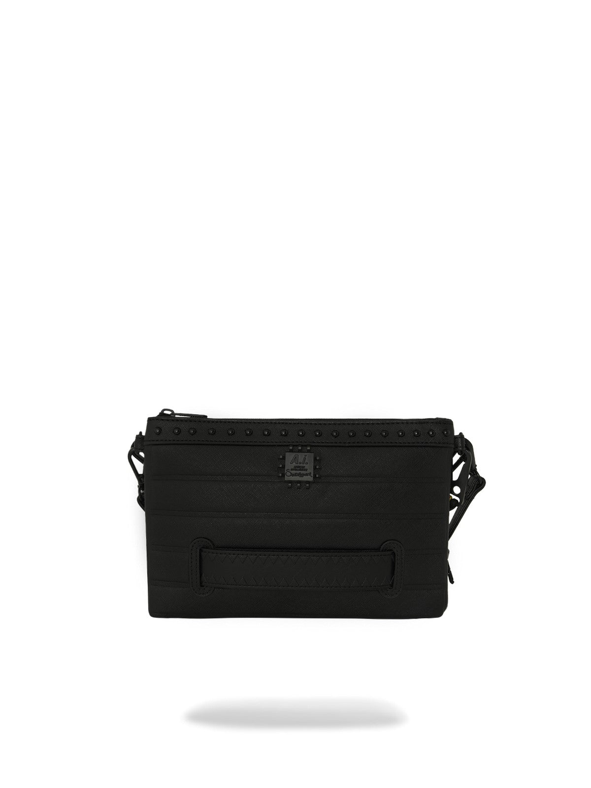 SPRAYGROUND Pochette Uomo AI WONDERLAND GOLD AND BLACK CROSSOVER CLUTCH 910B8095NSZ Nero gioboutiqueweb