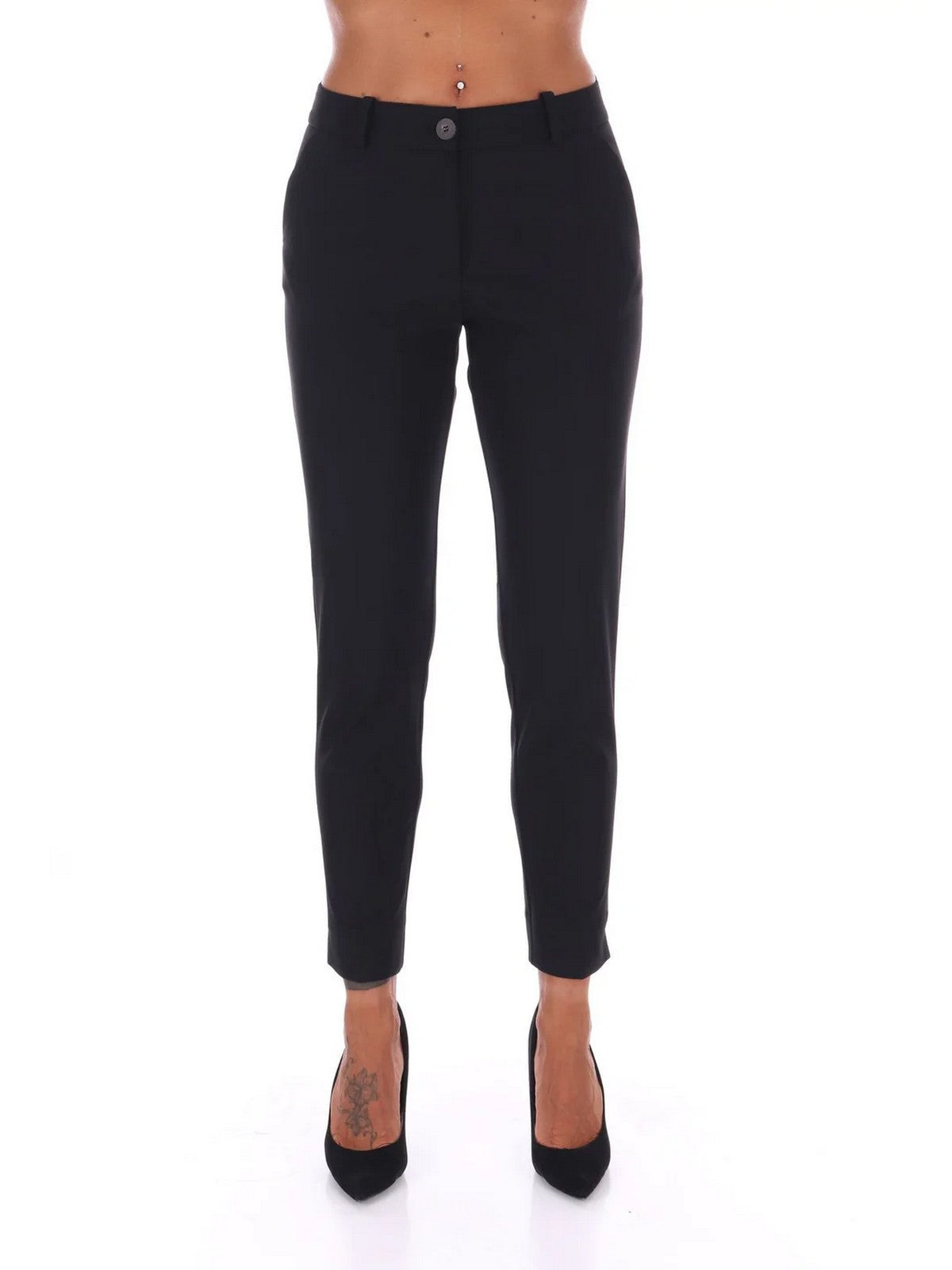 RRD Pantalone Donna WINTER CHINO WOM PANT W24700 10 Nero gioboutiqueweb