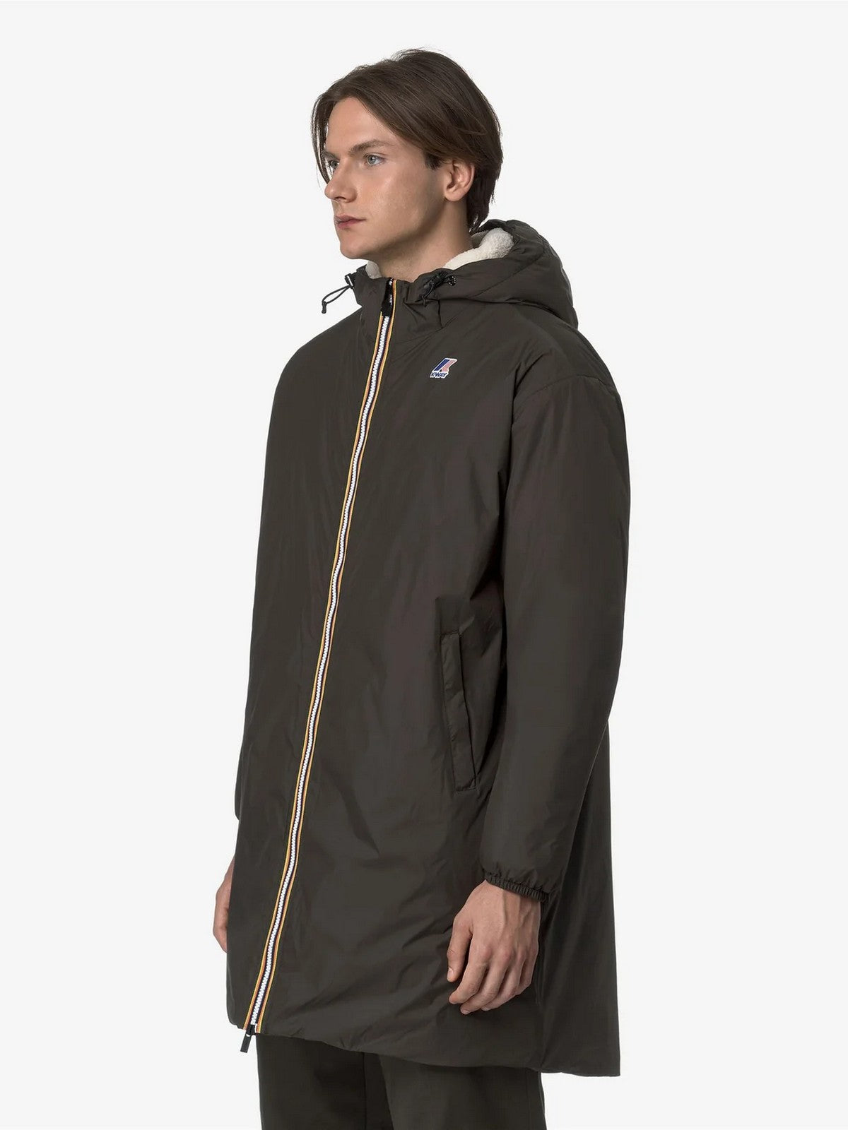 K-WAY Giubbino Uomo LE VRAI 4.0 EIFFEL EAST ORSETT K21516W XRG Black Olive gioboutiqueweb