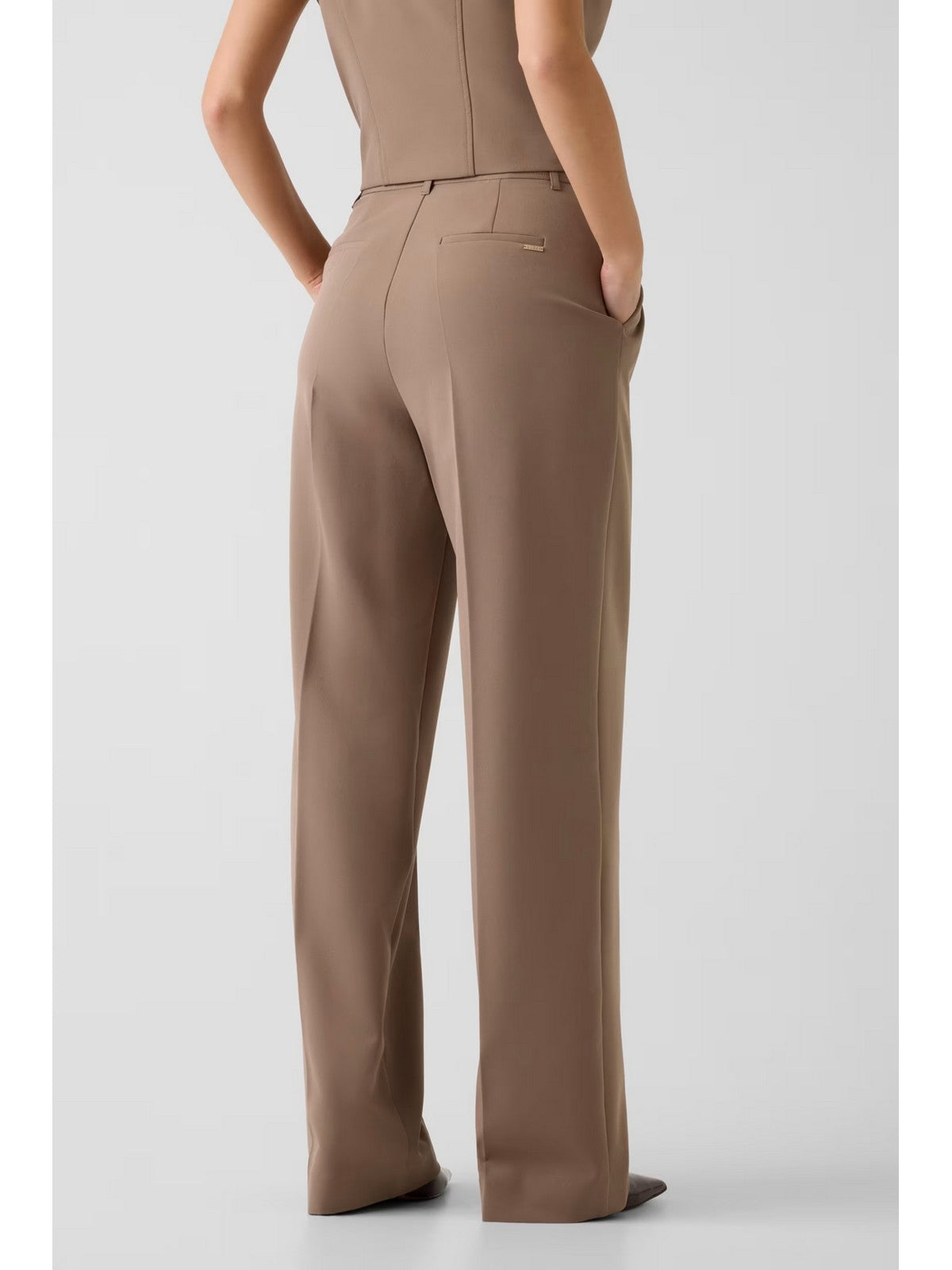 GUESS Pantalone Donna NAUSICA WIDE LEG PANT W6RB02 WH9Y2 G1EC WALNUT SHELL