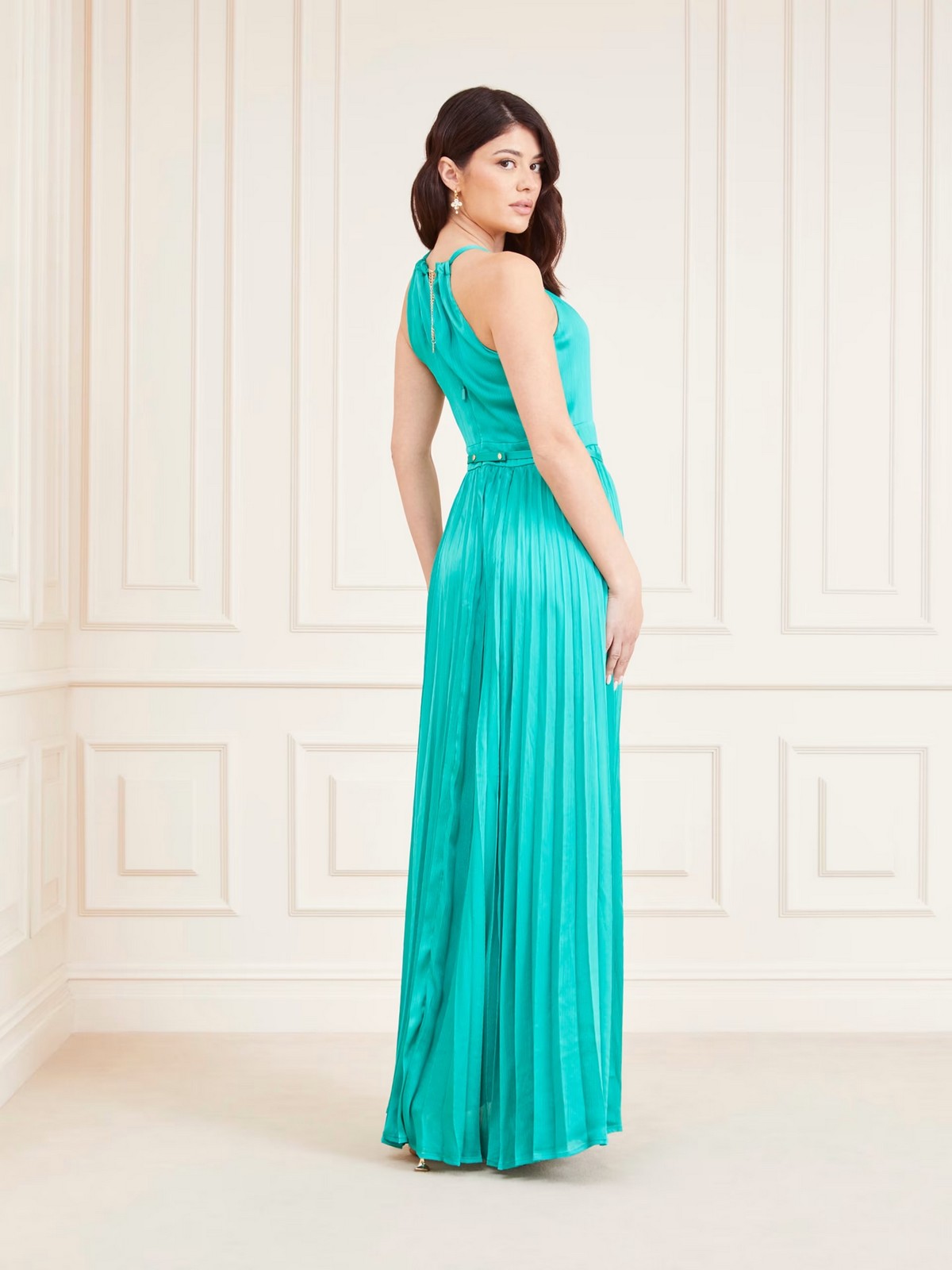 MARCIANO Abito Donna MINA LONG DRESS SOLI 4GGK14 7089A A73D Verde gioboutiqueweb
