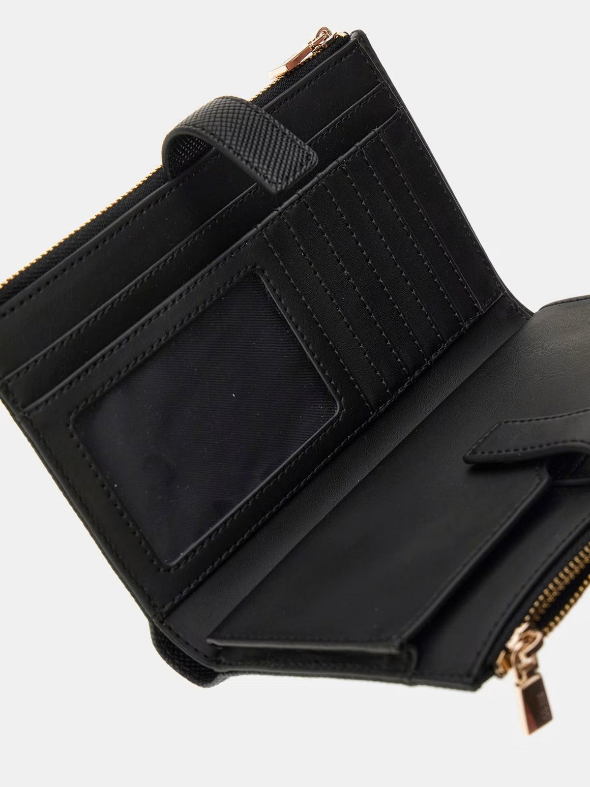 GUESS Portafoglio Donna LAUREL SLG DBL ZIP ORGANIZER SWZG85 00157 BLA Nero gioboutiqueweb