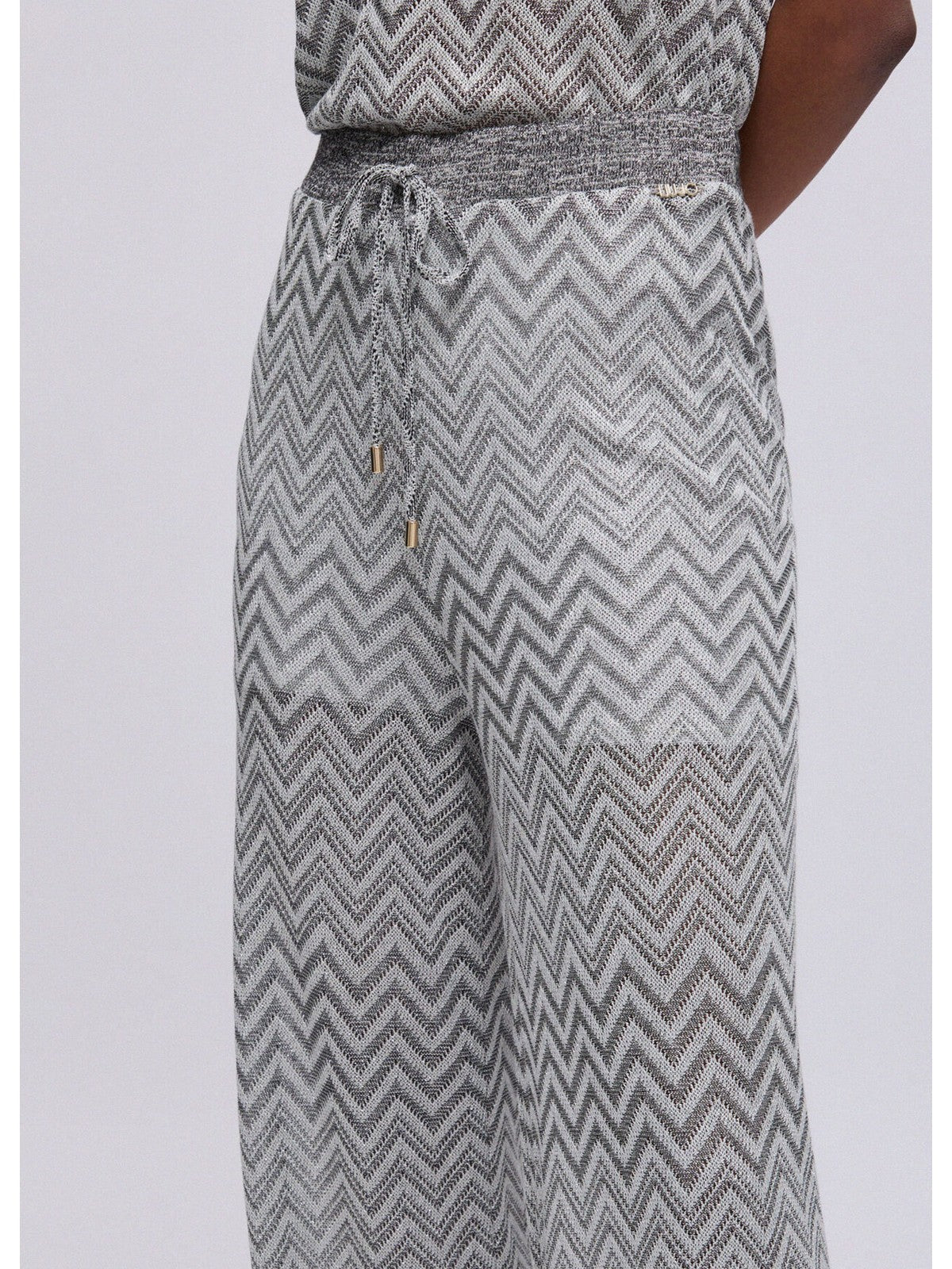 LIU JO BEACHWEAR Pantalone Donna VA6176J3878 C3887 Nero/silver lux gioboutiqueweb