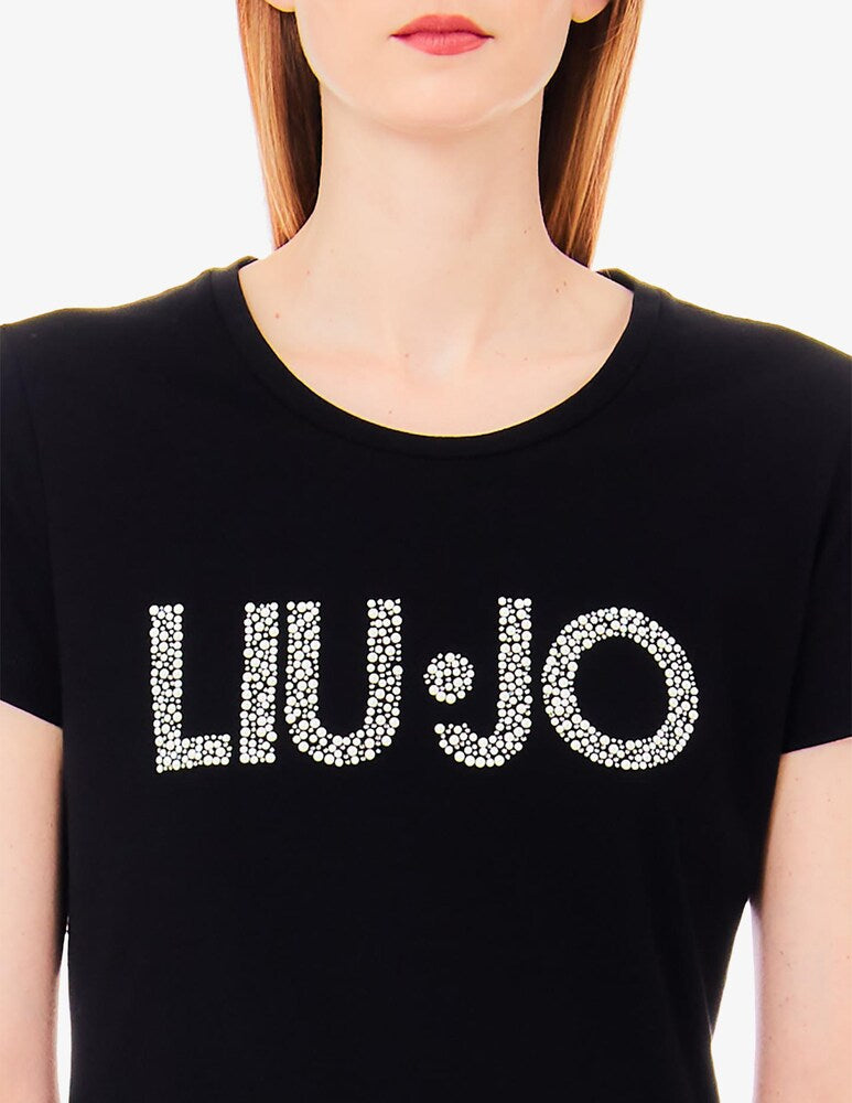 LIU JO WHITE T-Shirt e Polo Donna MA4322J5904 N9332 Nero gioboutiqueweb