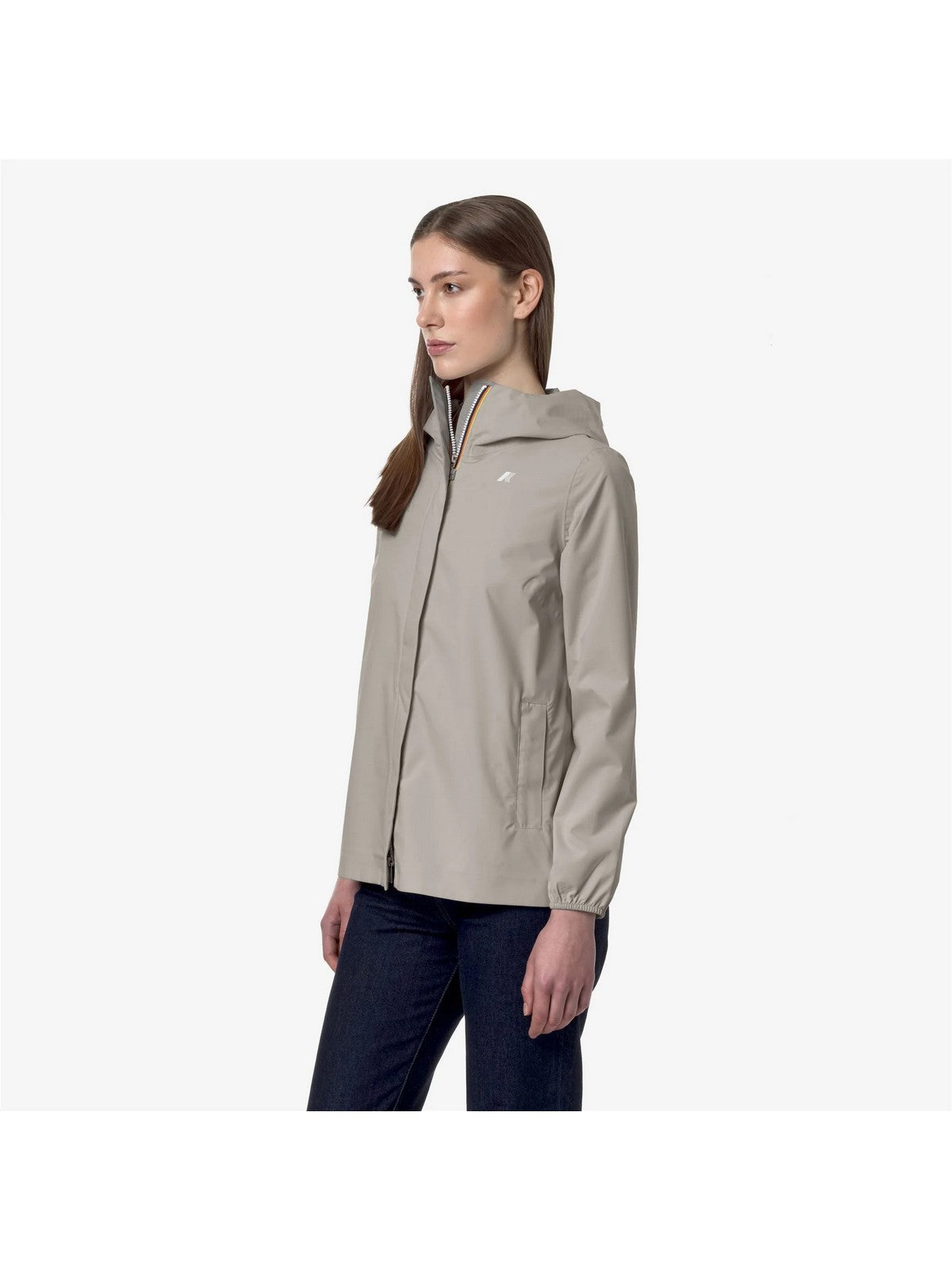 K-WAY Giubbino Donna MARGUERITE STRETCH DOT K31382W 634 BEIGE LT gioboutiqueweb