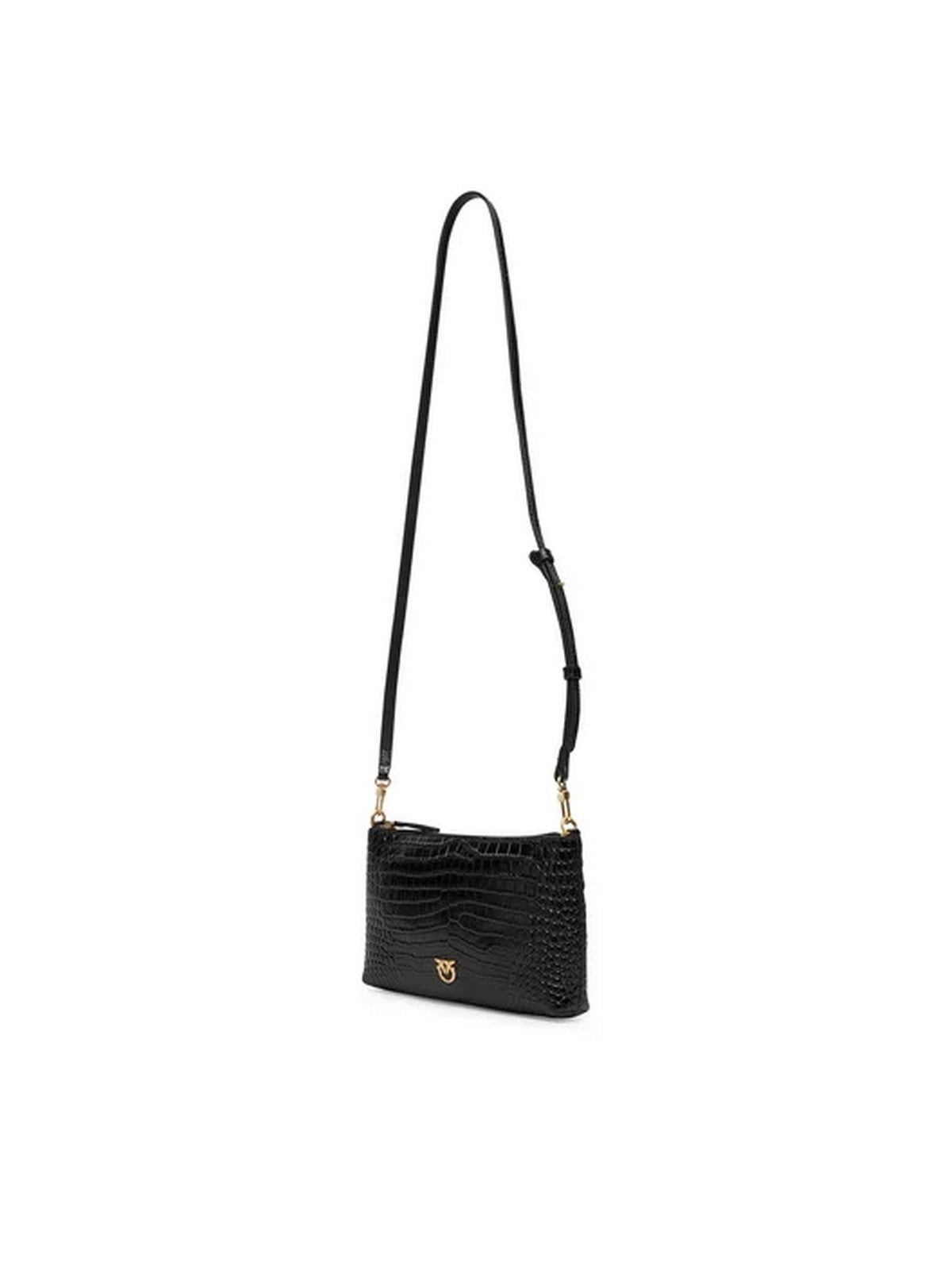 PINKO Portafoglio Donna FLAT HORIZONTAL MINI 104277-A2OH Z99V NERO LIMOUSINE - MATT GOLD