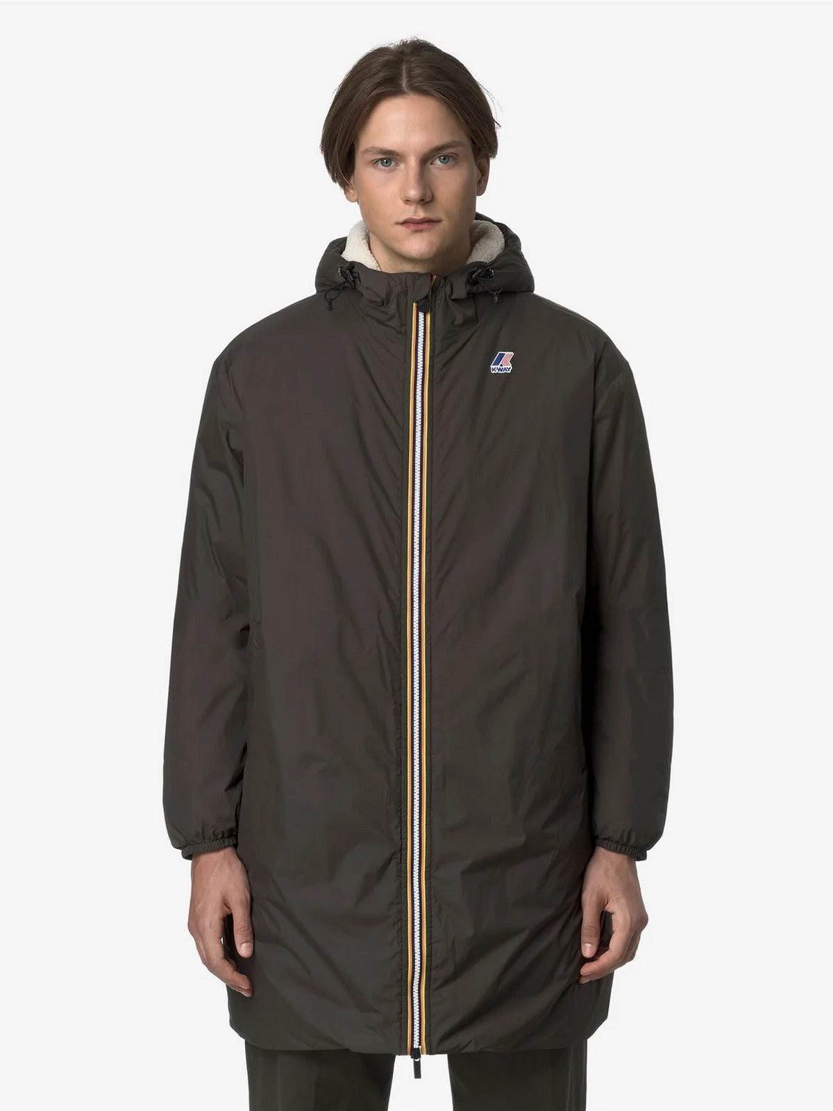 K-WAY Giubbino Uomo LE VRAI 4.0 EIFFEL EAST ORSETT K21516W XRG Black Olive gioboutiqueweb