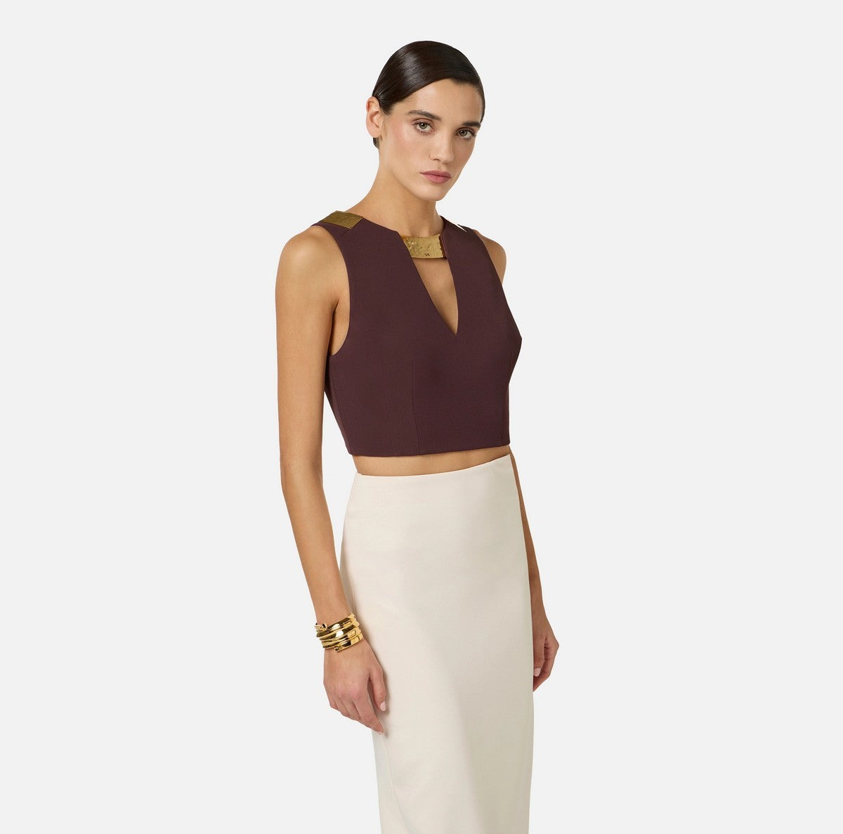 ELISABETTA FRANCHI Top Donna TO05061E2 644 CACAO