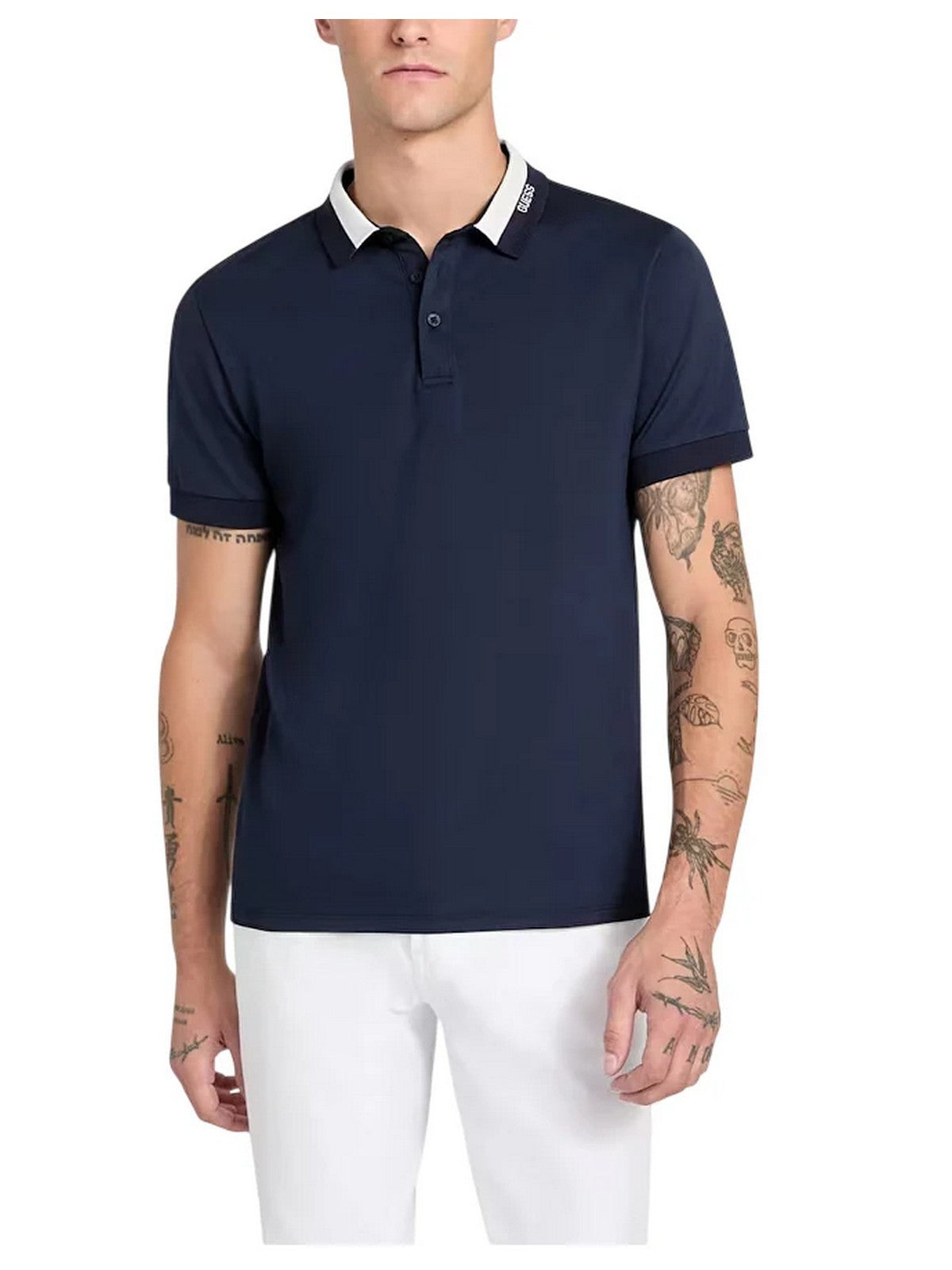 GUESS Polo Uomo SS PAUL GUESS COLLAR POLO M6RP47 KARS2 G7V2 SMART BLUE gioboutiqueweb