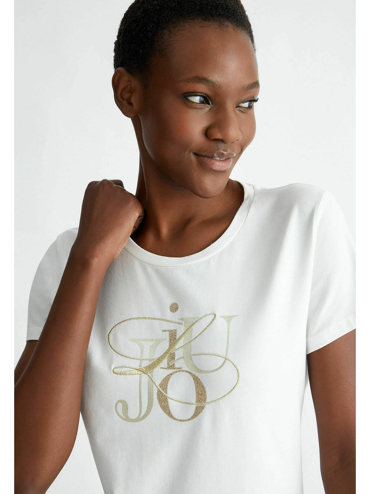 LIU JO SPORT T-Shirt e Polo Donna TA4136JS003 N9051 Avorio gioboutiqueweb